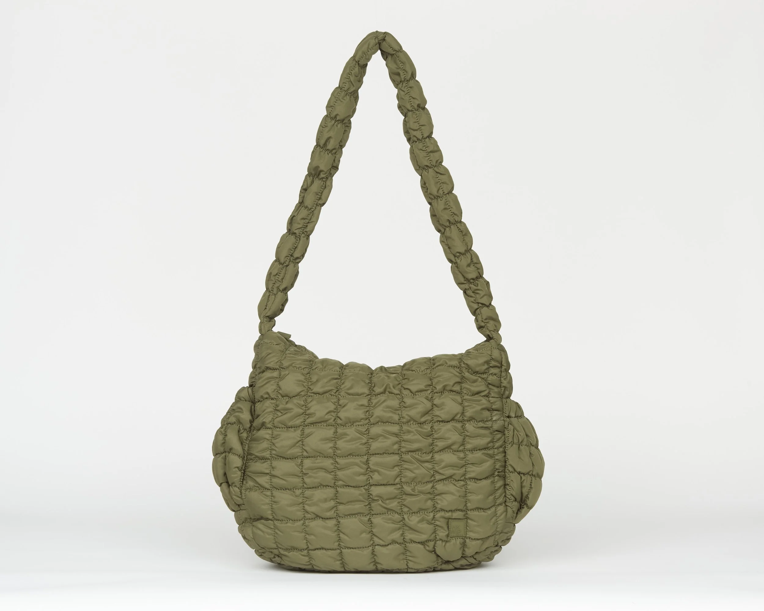 THE CLOUD QUILT CONVERTIBLE SHOPPER TOTE - MILITARY OLIVE