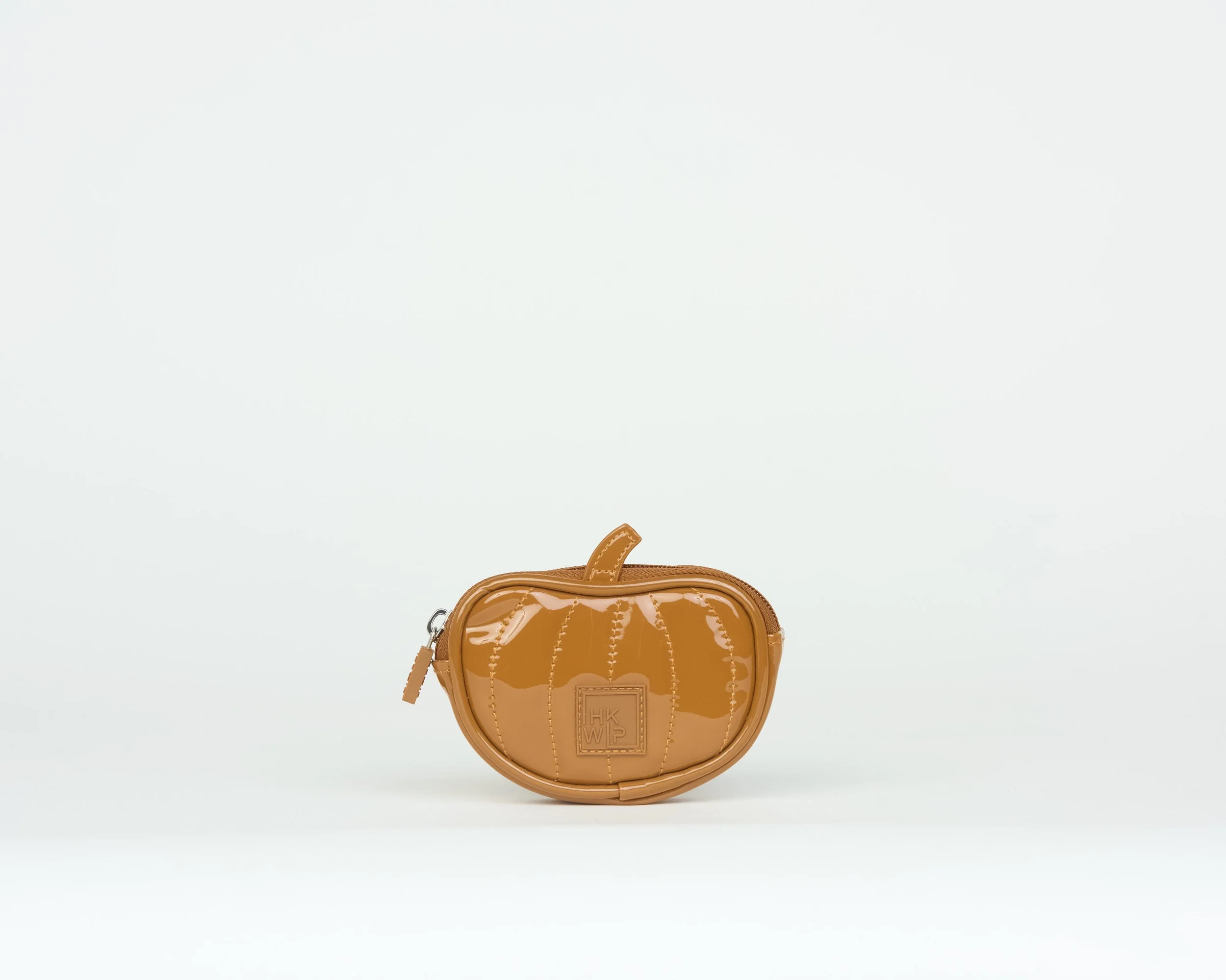 THE PERMISSION TO PUMPKIN RFID POUCH - PATENT CARAMEL