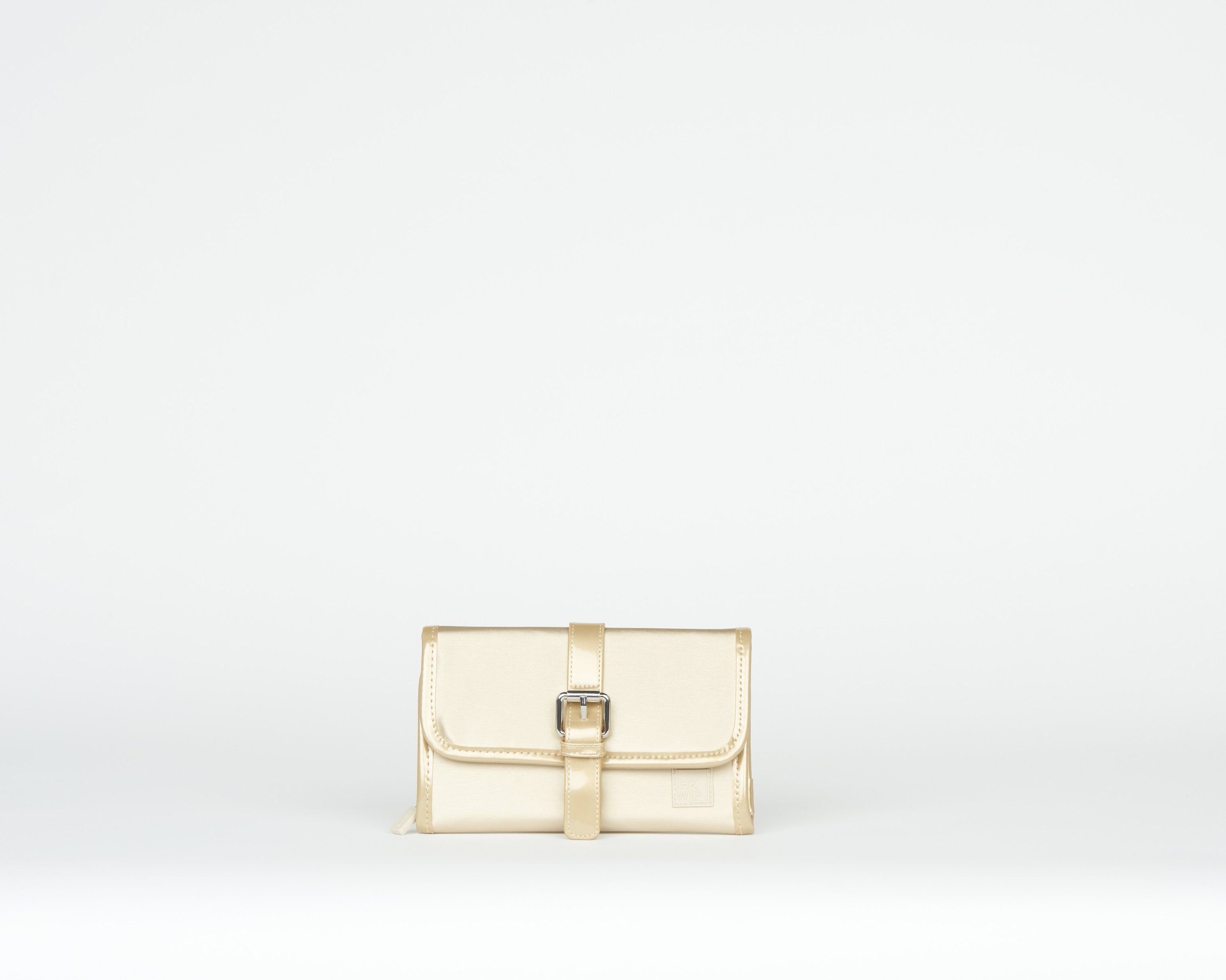THE BUCKLE UP RFID WALLET - METALLIC CHAMPAGNE