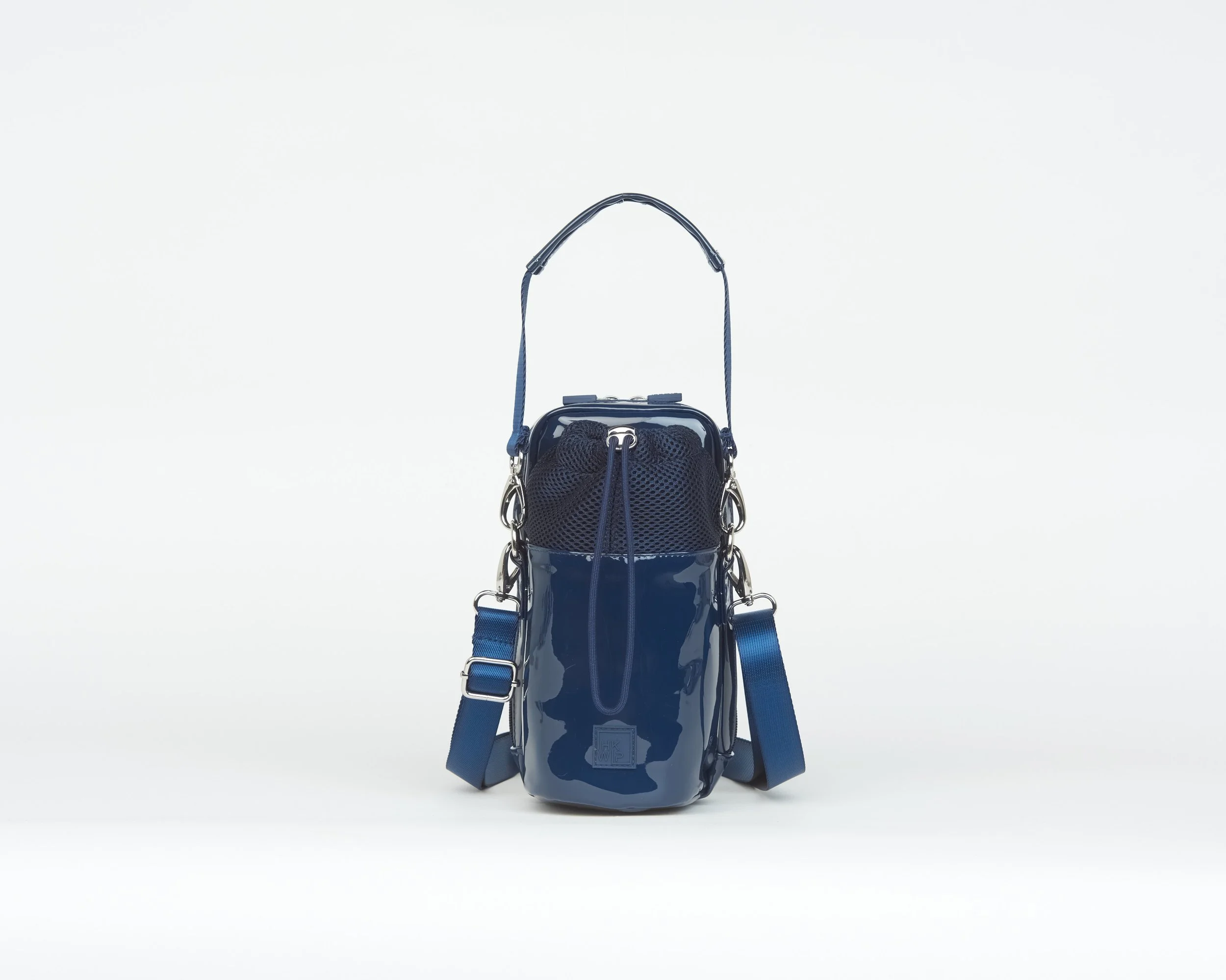 THE TAKE A SIP INSULATED WATER BOTTLE CROSSBODY 2.0 - PATENT NAVY