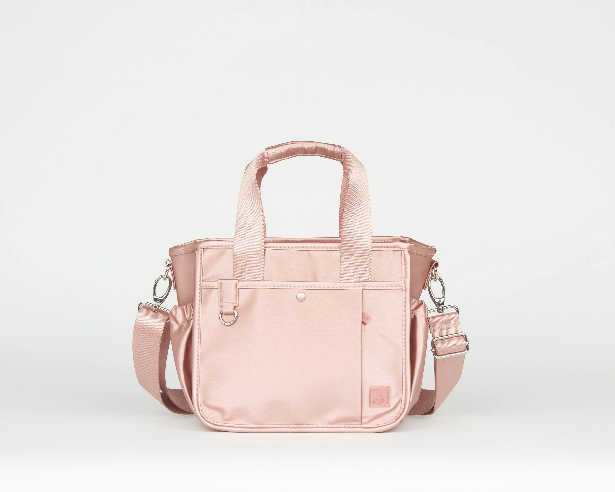 THE MUST HAVE MINI TOTE WITH CROSSBODY STRAP - METALLIC ROSE GOLD