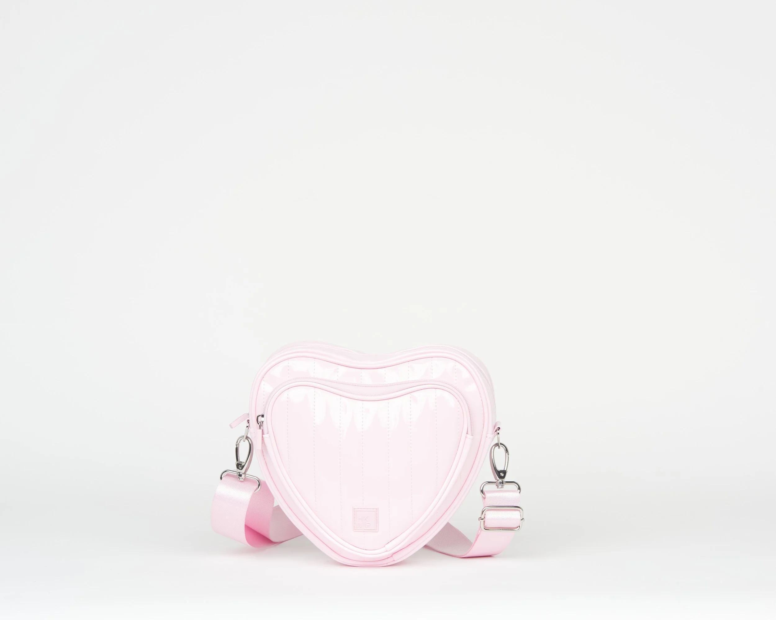 THE BE MY VALENTINE HEART CROSSBODY - PATENT PINK