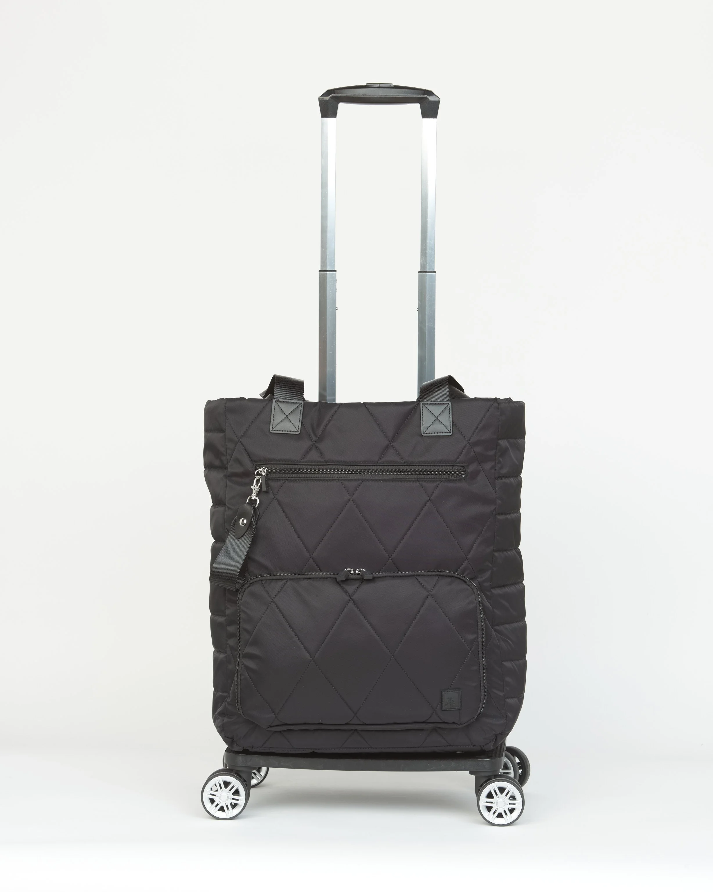 THE ON-A-ROLL CONVERTIBLE ROLLER TOTE - BLACK