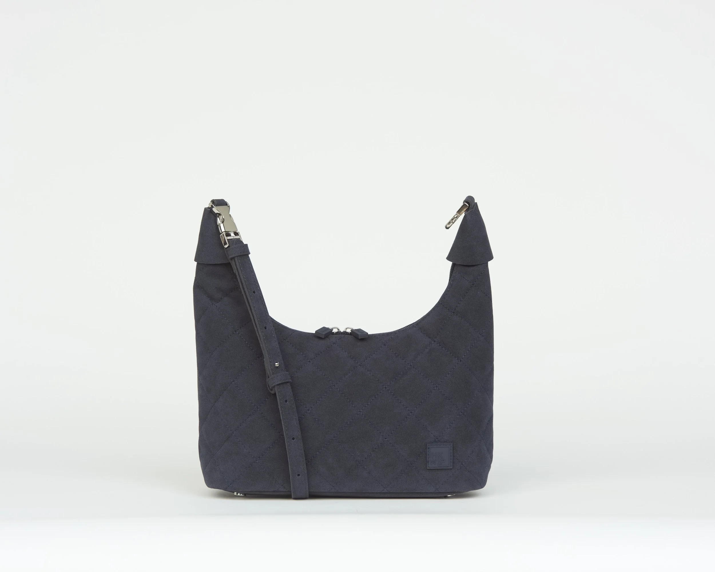 THE CLIQUE CONVERTIBLE QUILTED CROSSBODY - NAVY SUEDE