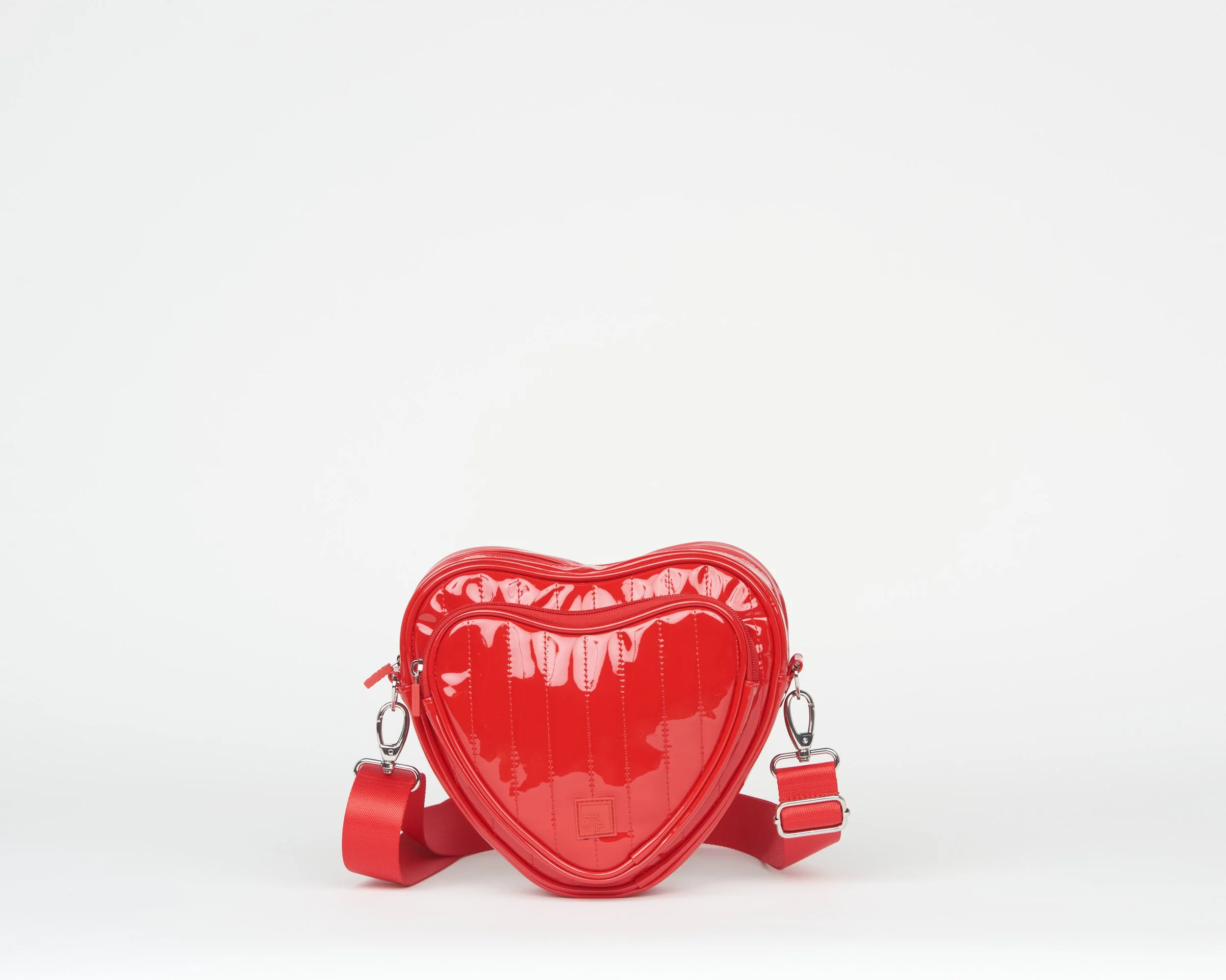THE BE MY VALENTINE HEART CROSSBODY - PATENT RED