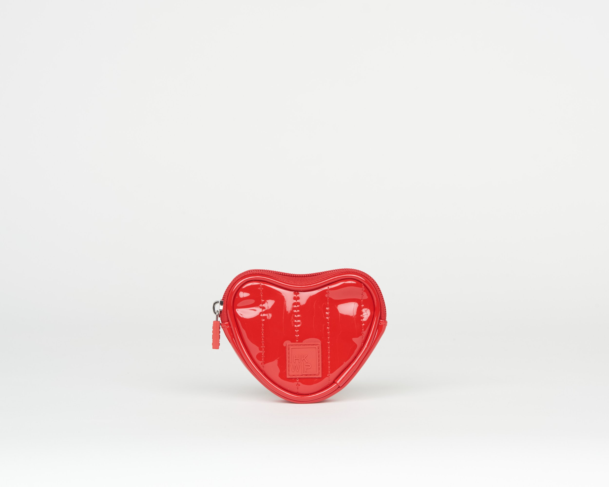 THE BE MY VALENTINE HEART POUCH - PATENT RED