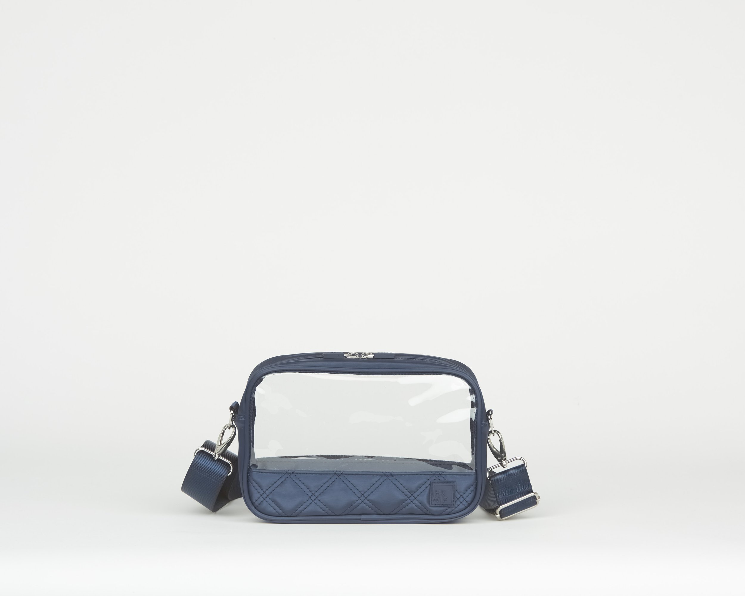 THE CRYSTAL CLEAR CROSSBODY - METALLIC MIDNIGHT BLUE