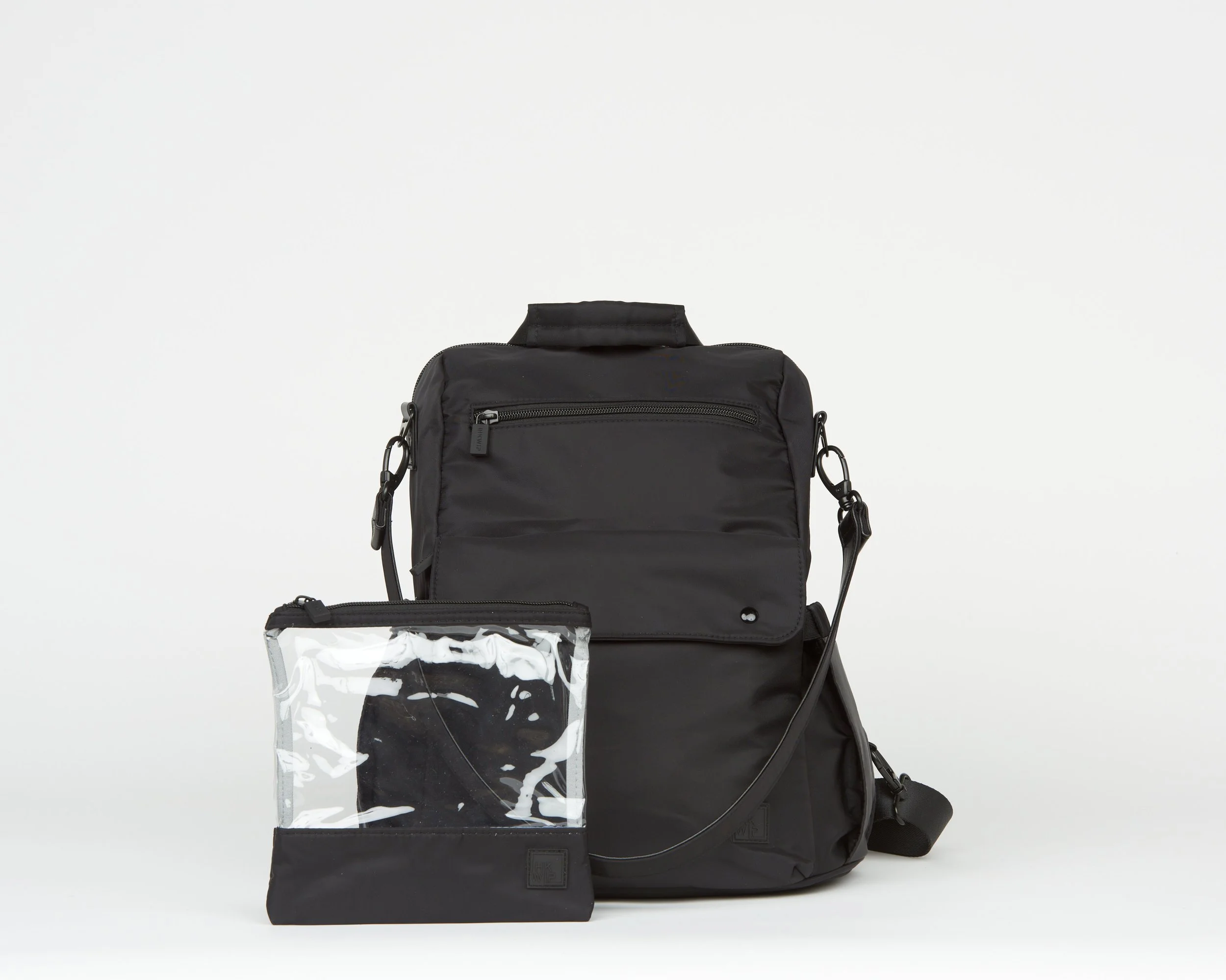 THE EXCELSIOR CONVERTIBLE BACKPACK W/ REMOVABLE POUCH - BLACK