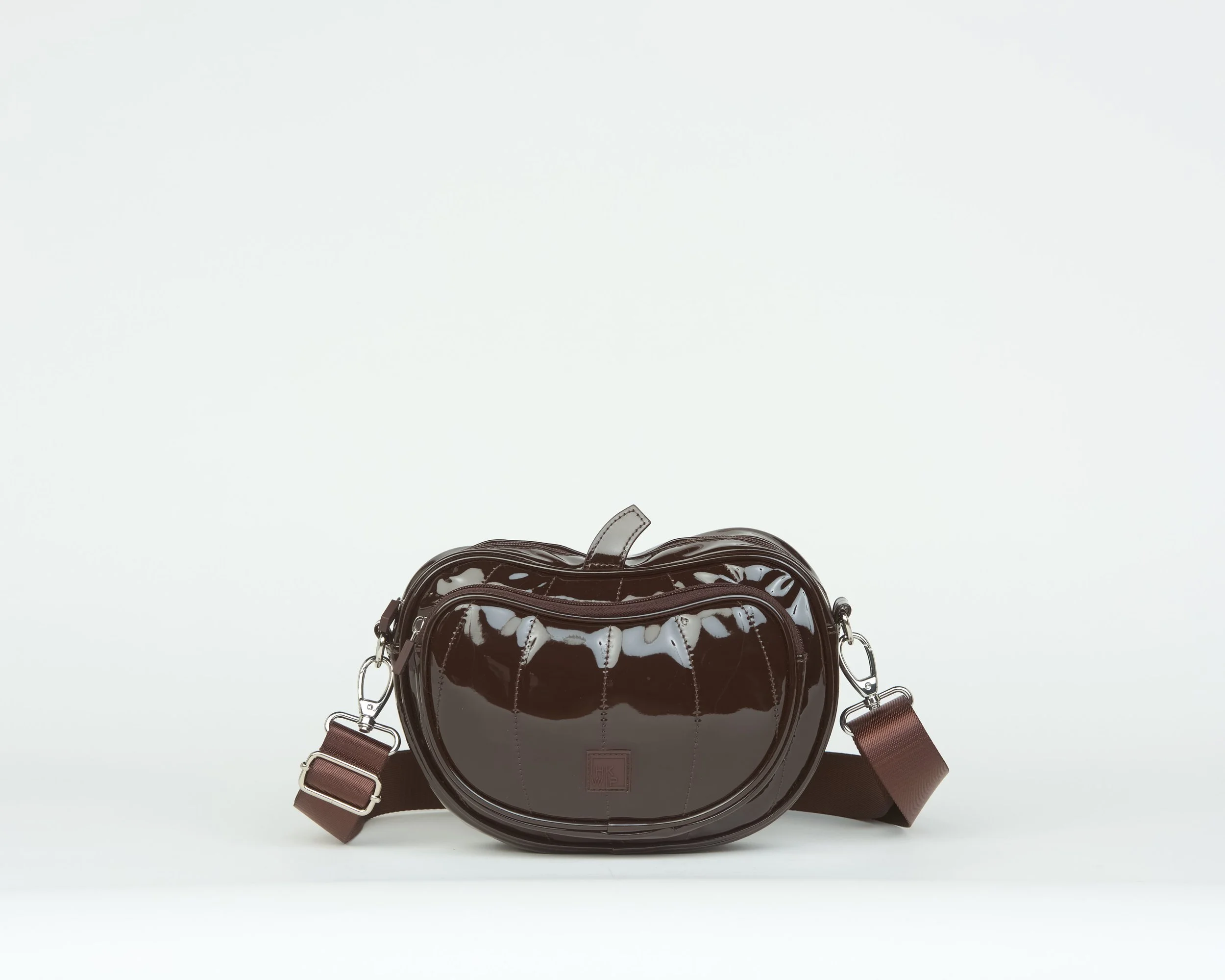 THE PERMISSION TO PUMPKIN CROSSBODY - PATENT TRUFFLE