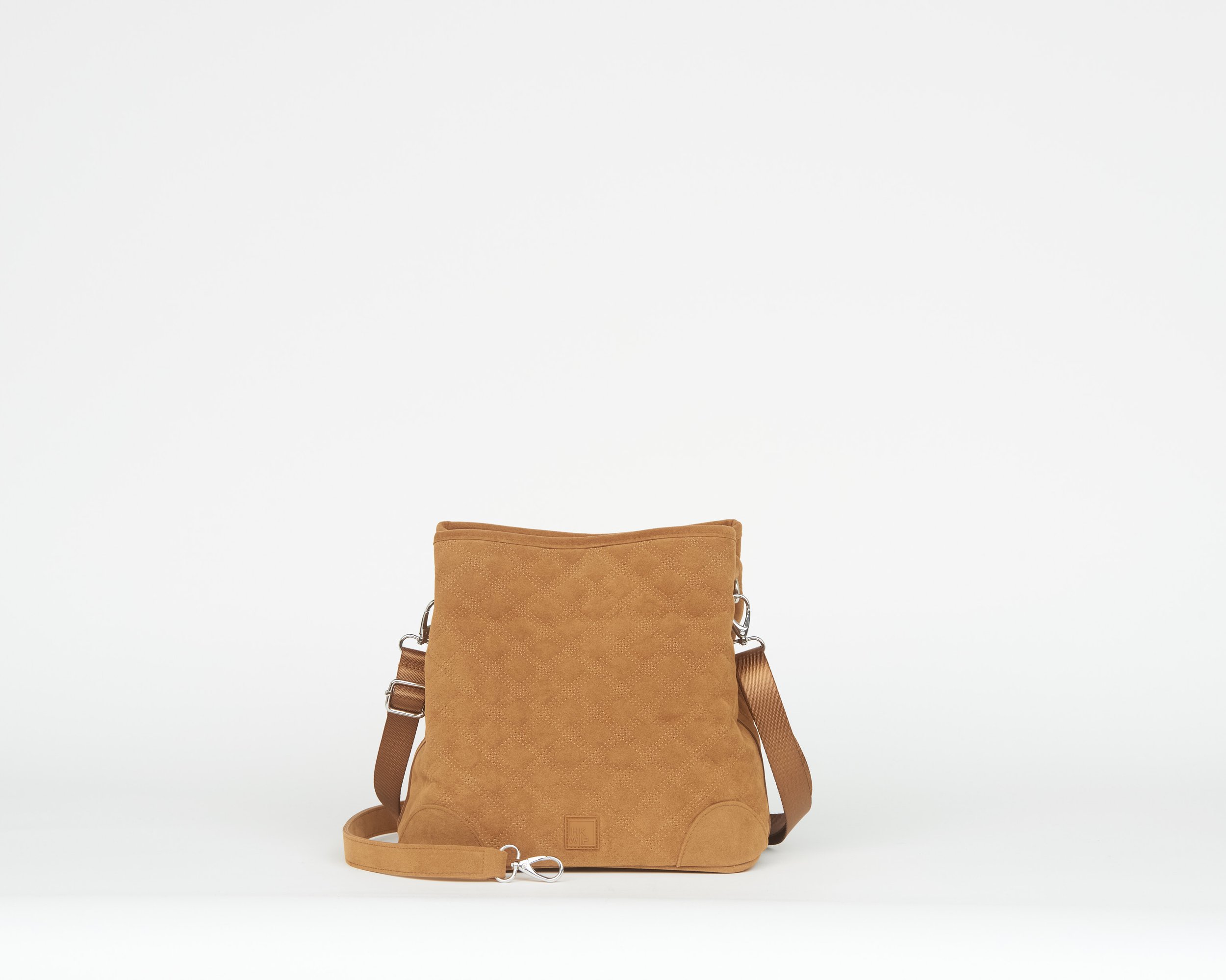 THE CINCH IN A PINCH BUCKET BAG WITH 2 STRAPS - SADDLE SUEDE