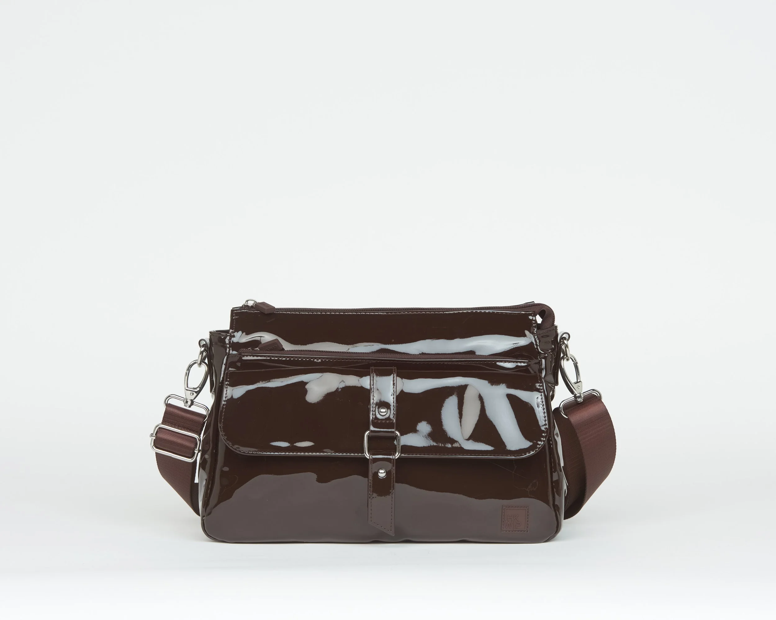 THE LUXE INTENTION E/W CROSSBODY BAG - PATENT TRUFFLE