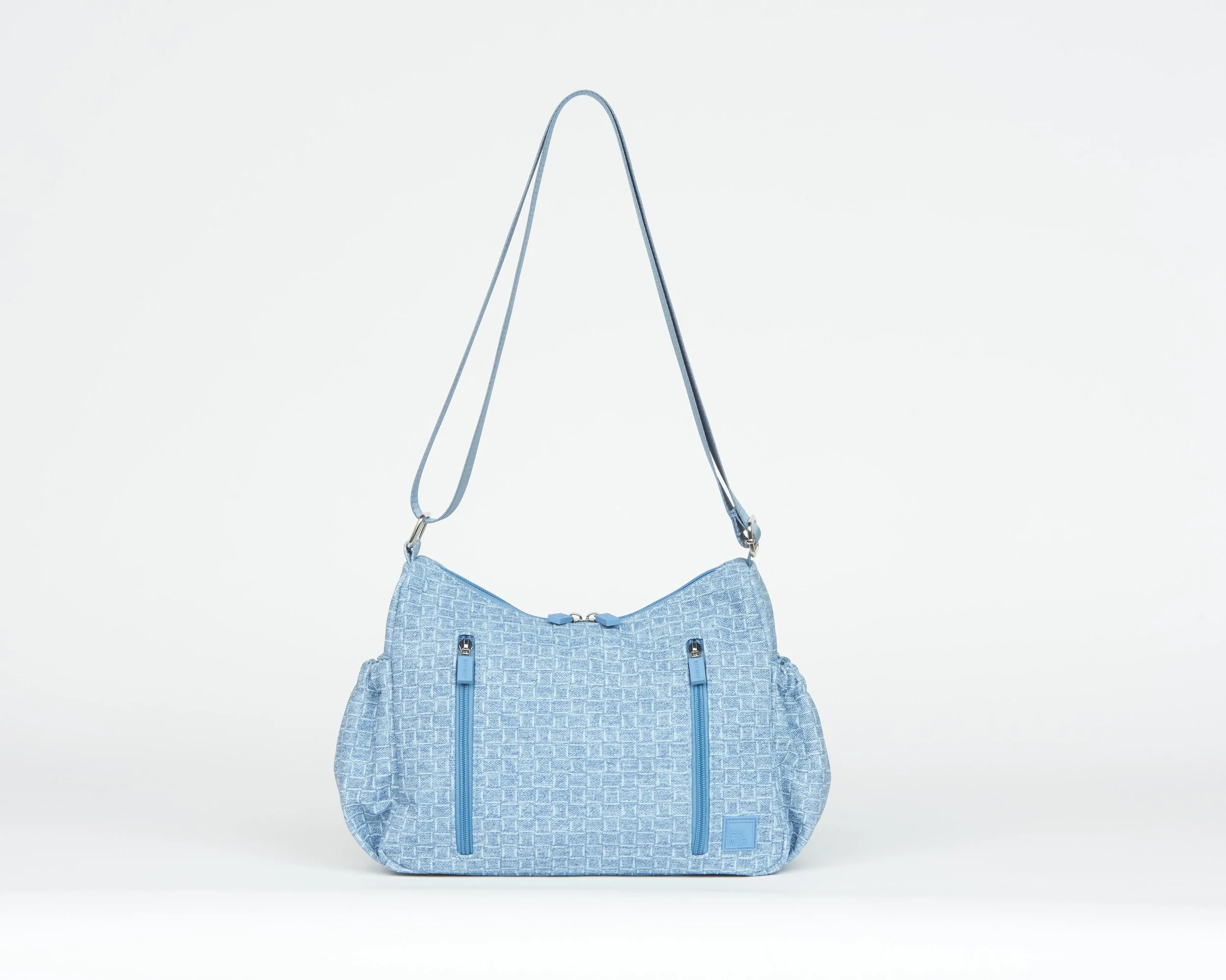THE TRANSIT CONVERTIBLE SHOULDER CROSSBODY - WOVEN DENIM