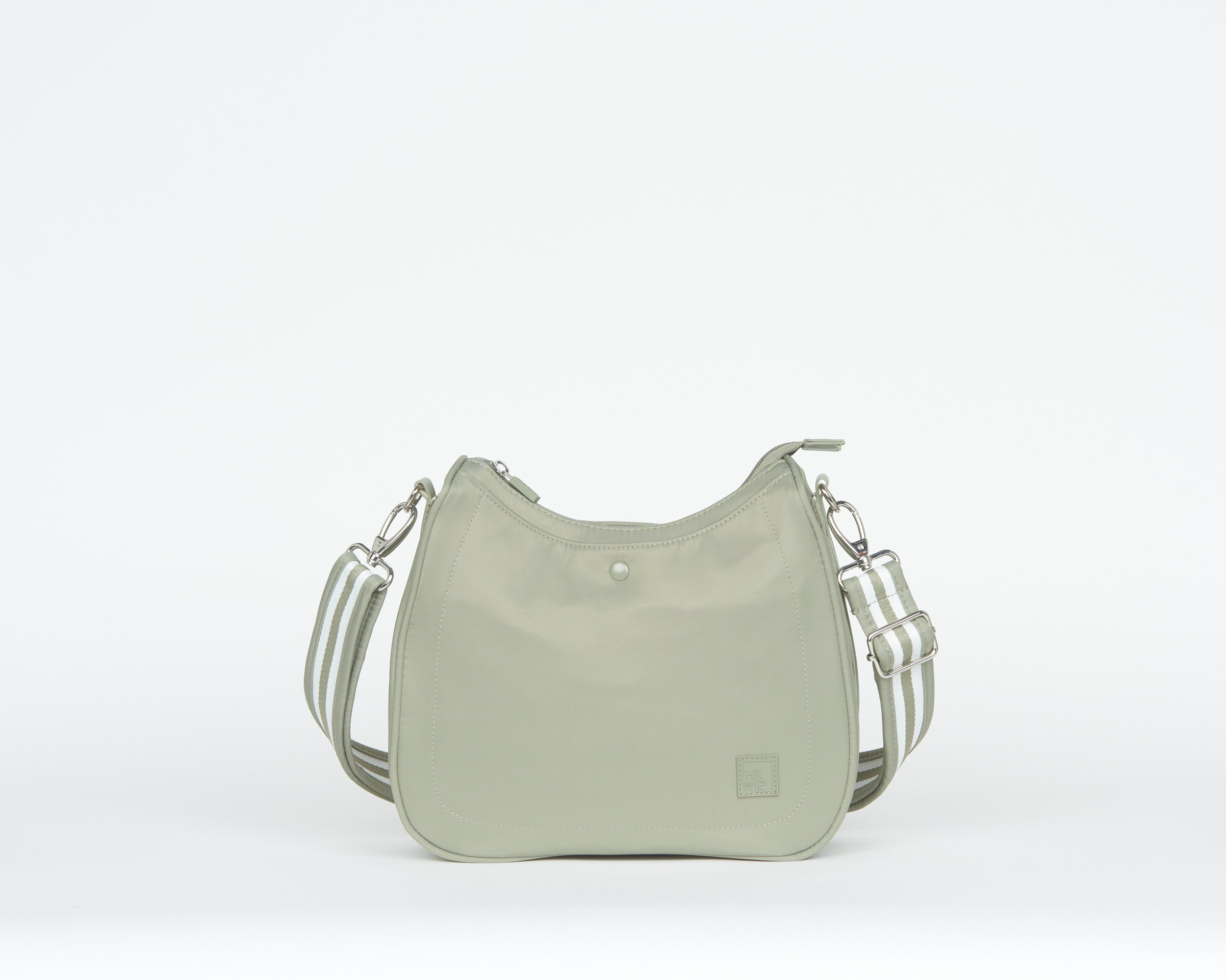 THE SIDE STRIPE SADDLE CROSSBODY BAG - ARMY SAGE