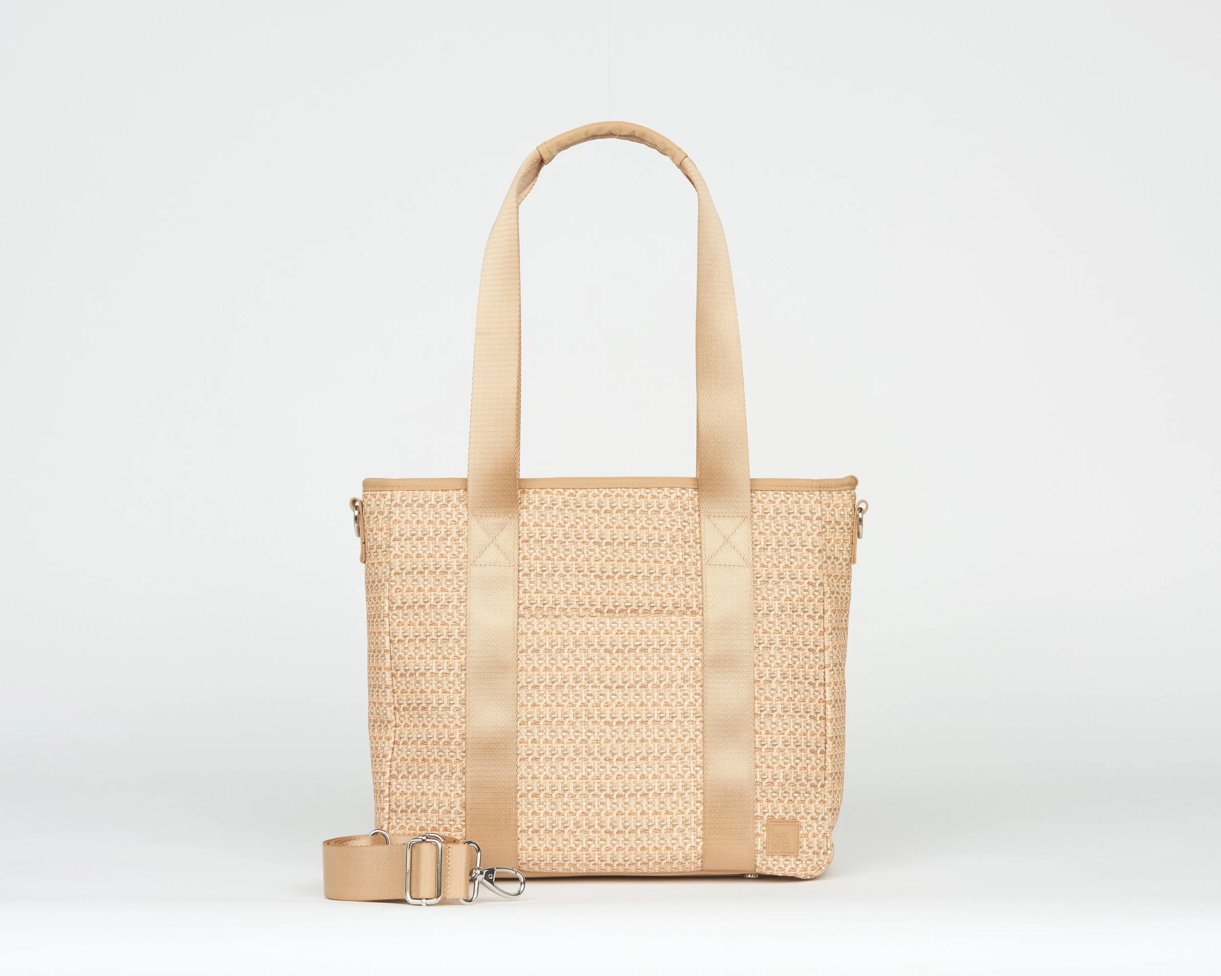 THE RAFFIA CARRY YOUR CONFIDENCE TOTE W/ CROSSBODY STRAP - NATURAL