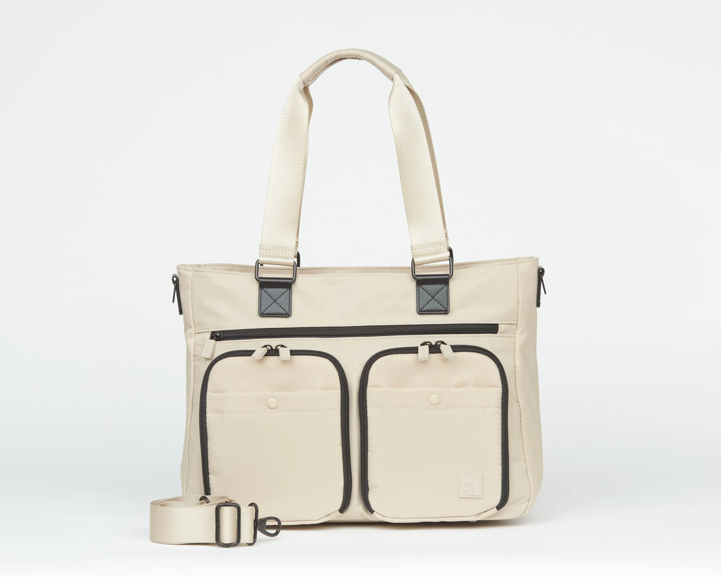 THE EXCELSIOR CARGO CATCHALL TOTE W/ CROSSBODY STRAP - SAND