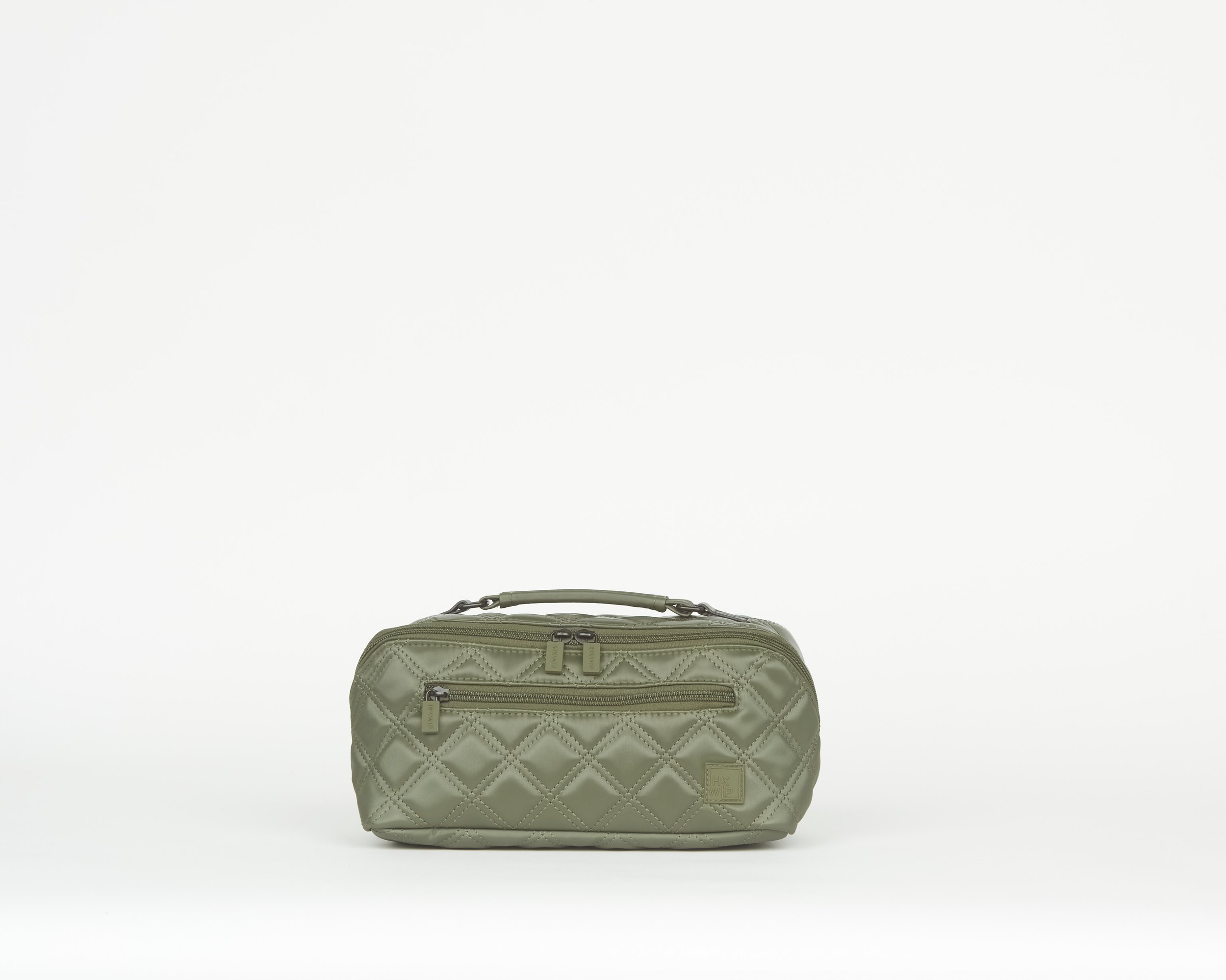 THE CARRY IT ALL COSMETIC CASE - METALLIC MILITARY OLIVE