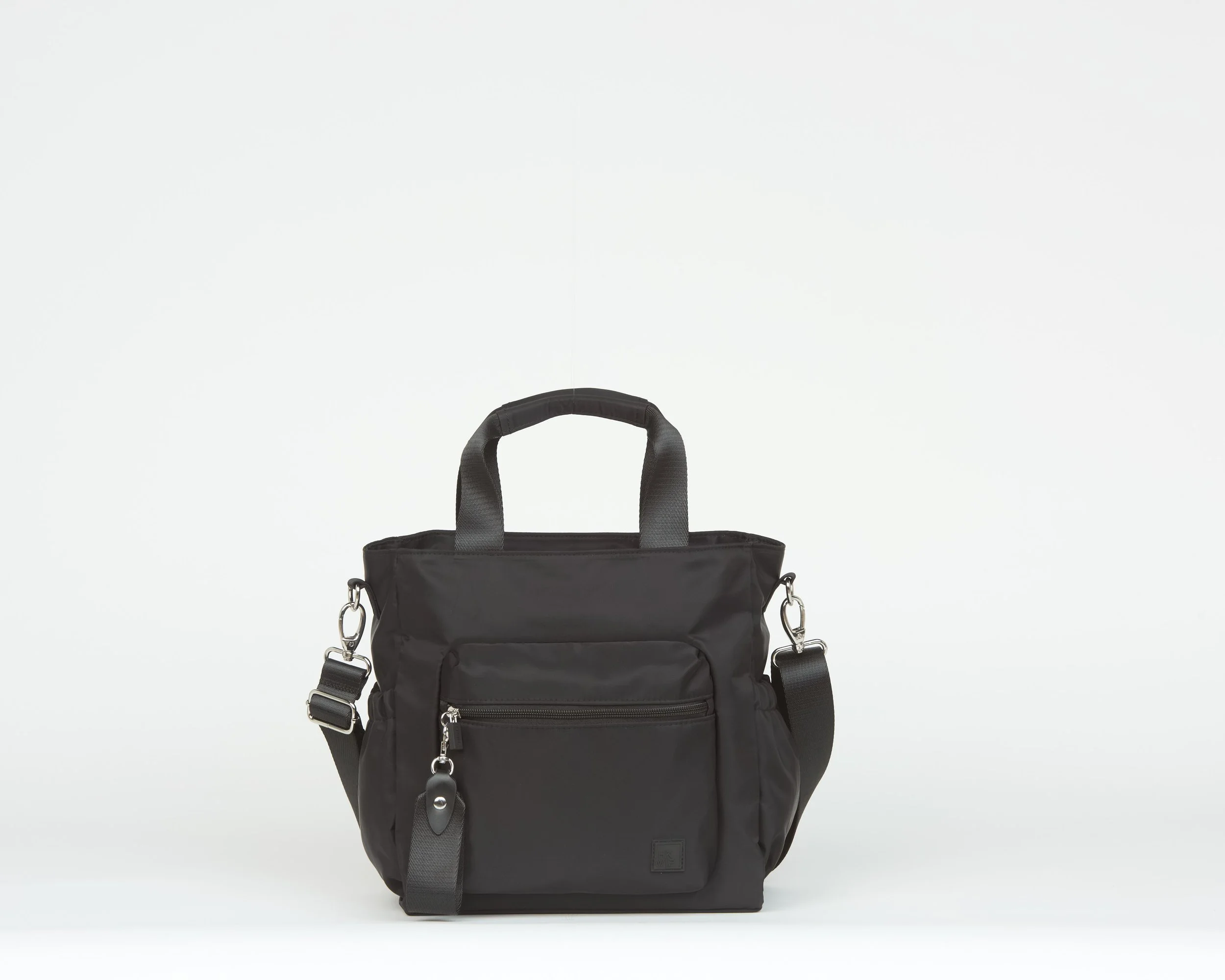 THE CARRIED AWAY CONVERTIBLE TOP HANDLE TOTE CROSSBODY - BLACK