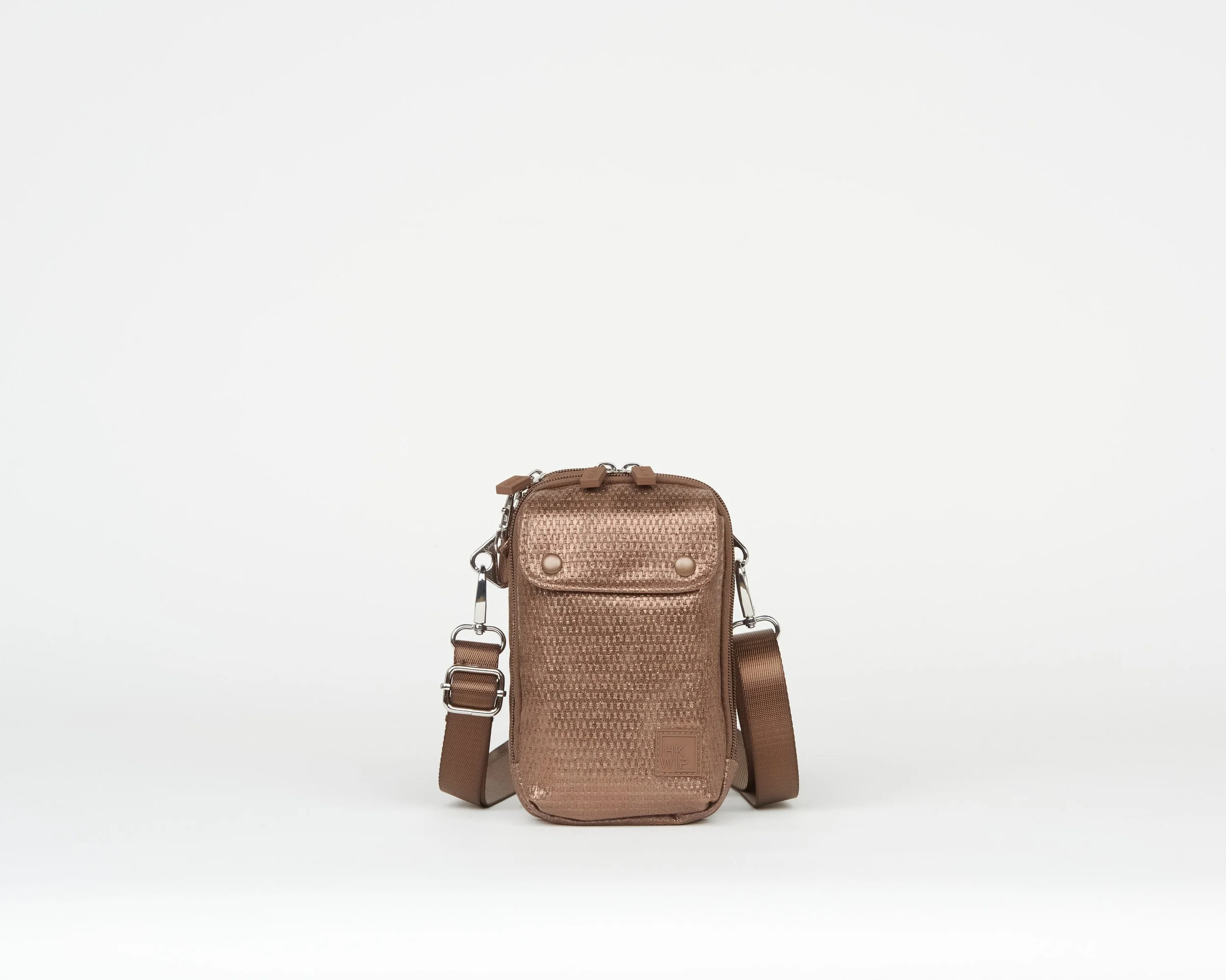 THE EXCELSIOR ANTI-THEFT EVERYDAY ESSENTIALS CROSSBODY - BRONZE WOVEN