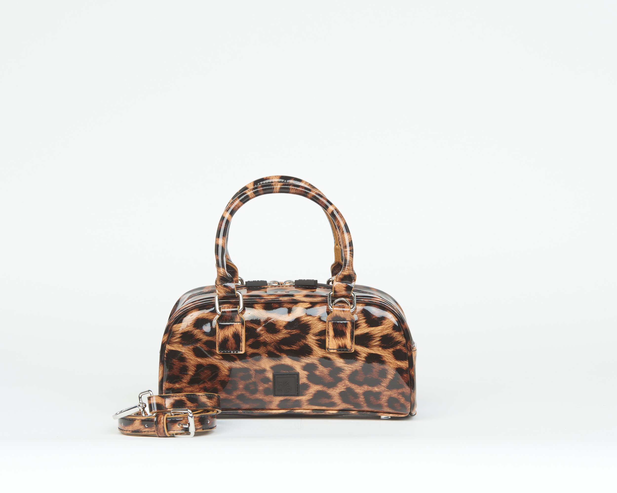 THE MODERN MOMENT BAG WITH CROSSBODY STRAP - PATENT LEOPARD