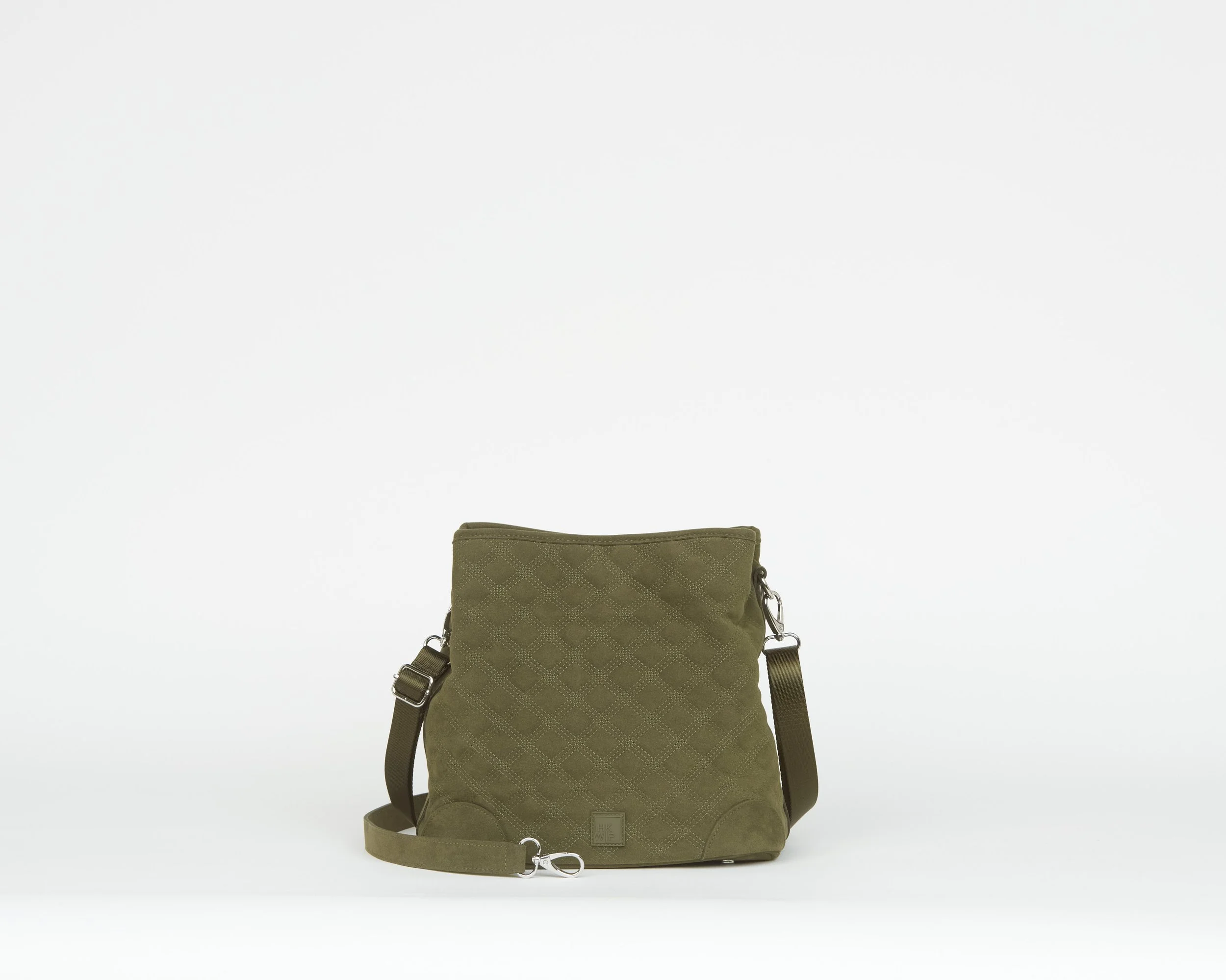 THE CINCH IN A PINCH BUCKET BAG WITH 2 STRAPS - OLIVE SUEDE