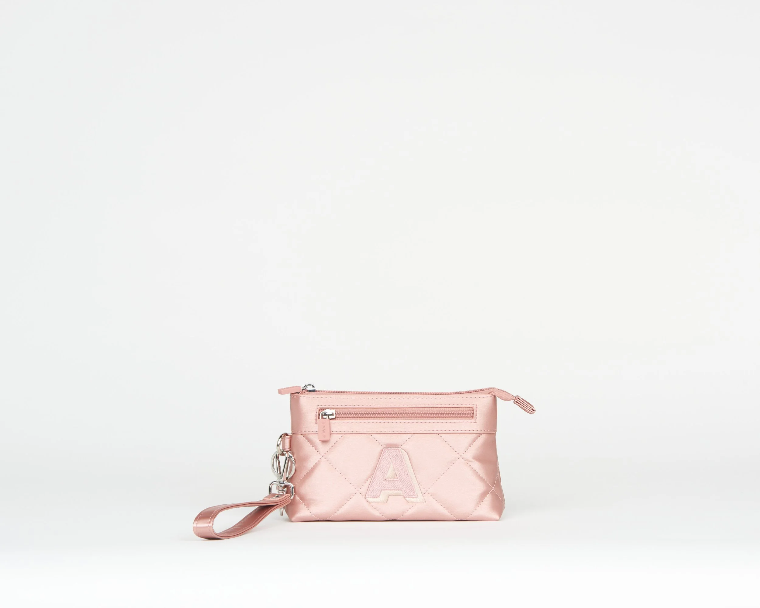 THE MONOGRAM INITIAL RFID POUCH WITH WRISTLET