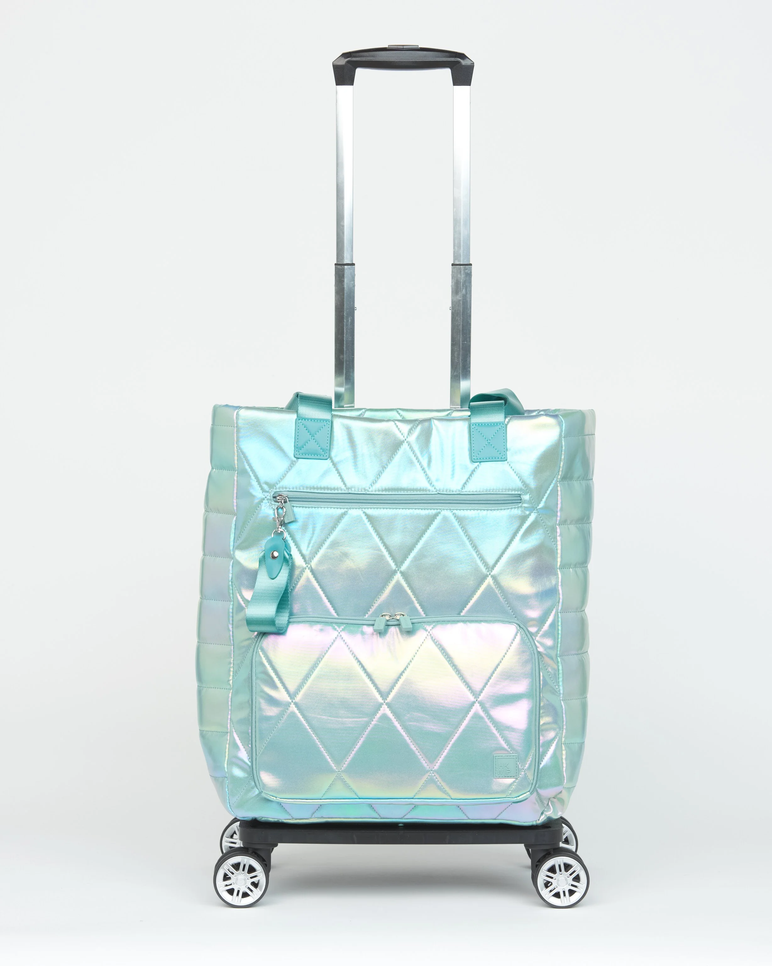 THE ON-A-ROLL CONVERTIBLE ROLLER TOTE - IRIDESCENT BLUE
