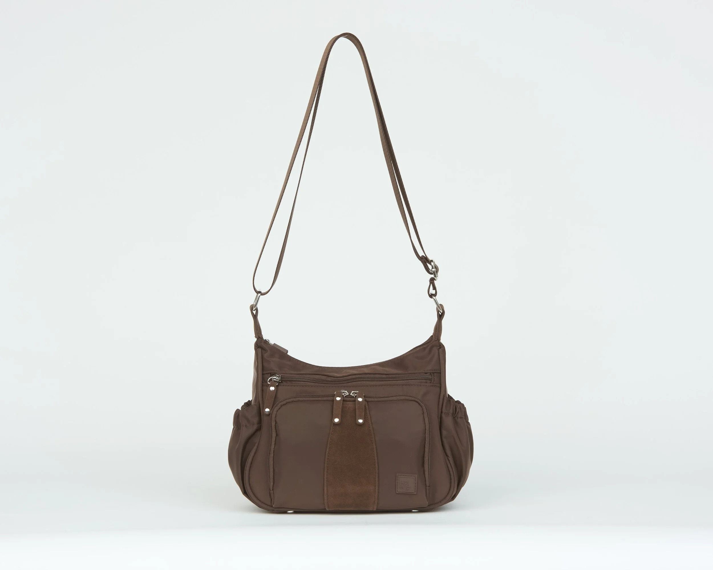 THE SUEDE IT AIN'T SO CONVERTIBLE SHOULDER BAG - TRUFFLE