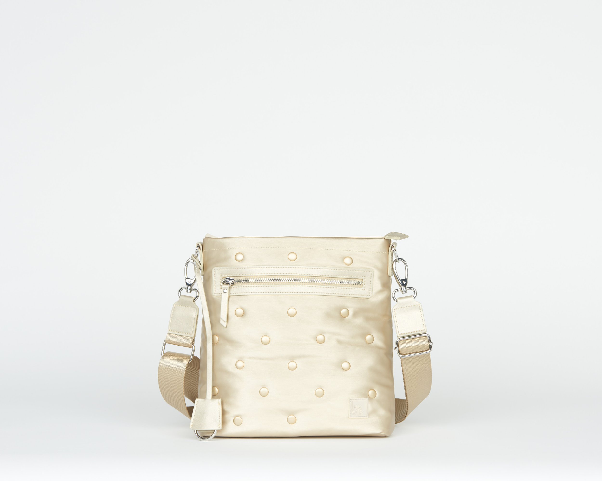 THE LUXE DOT CROSSBODY - CHAMPAGNE METALLIC