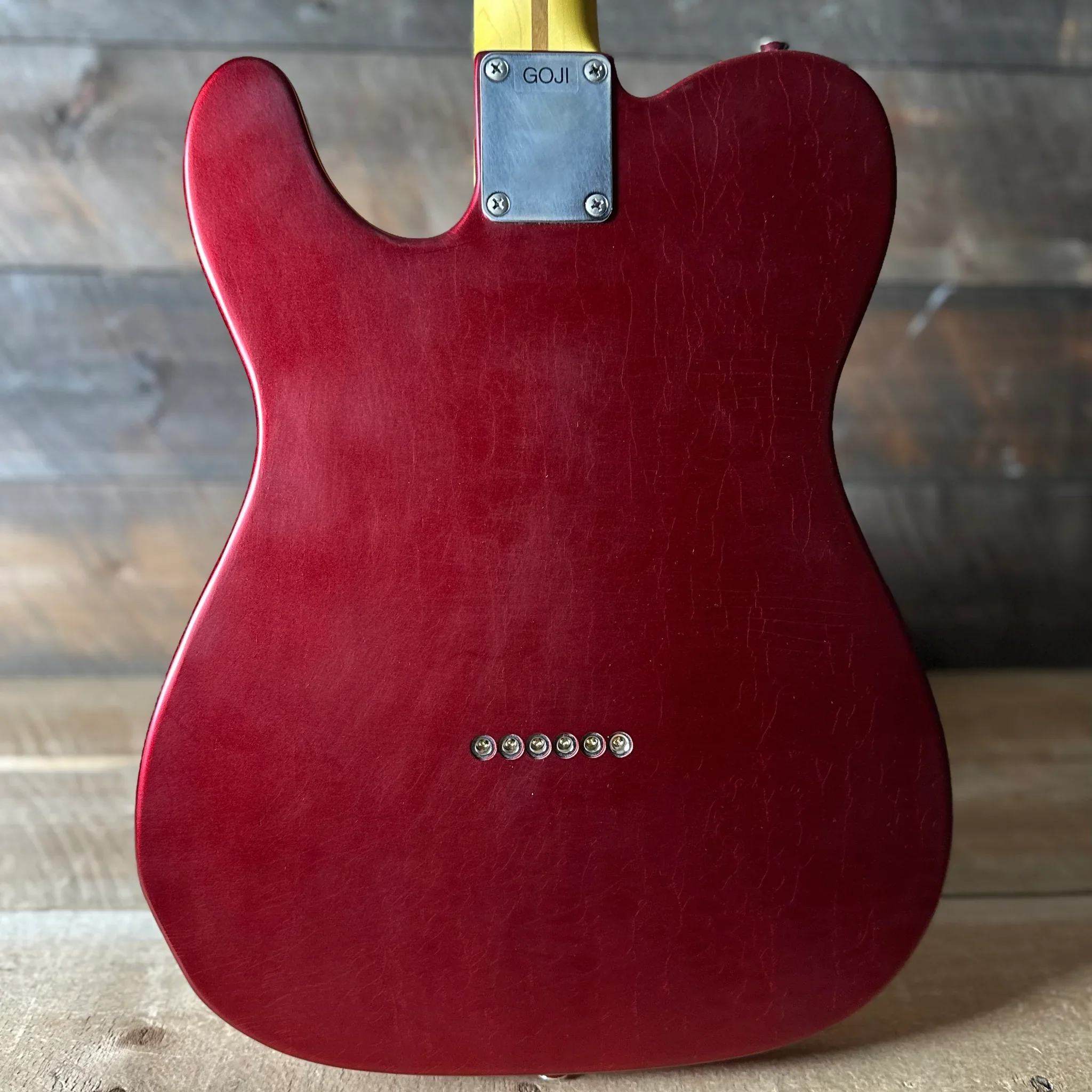 Chris Fleming Series by LSL Instruments. T bone Candy Apple Red with rosewood  board. Sold By Premier Dealer Quimper Sound