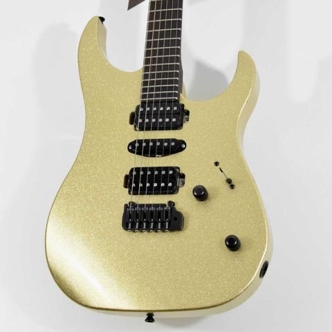 XT4 24 fret super s style guitar in gold with ebony fingerboard by lsl instruments