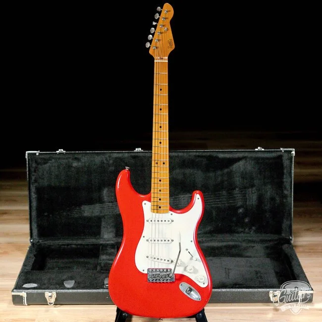 Chris Fleming Series by LSL Instruments. Saticoy Dakota Red with maple board. Sold By Premier Dealer Guitars To be Played in Nashville