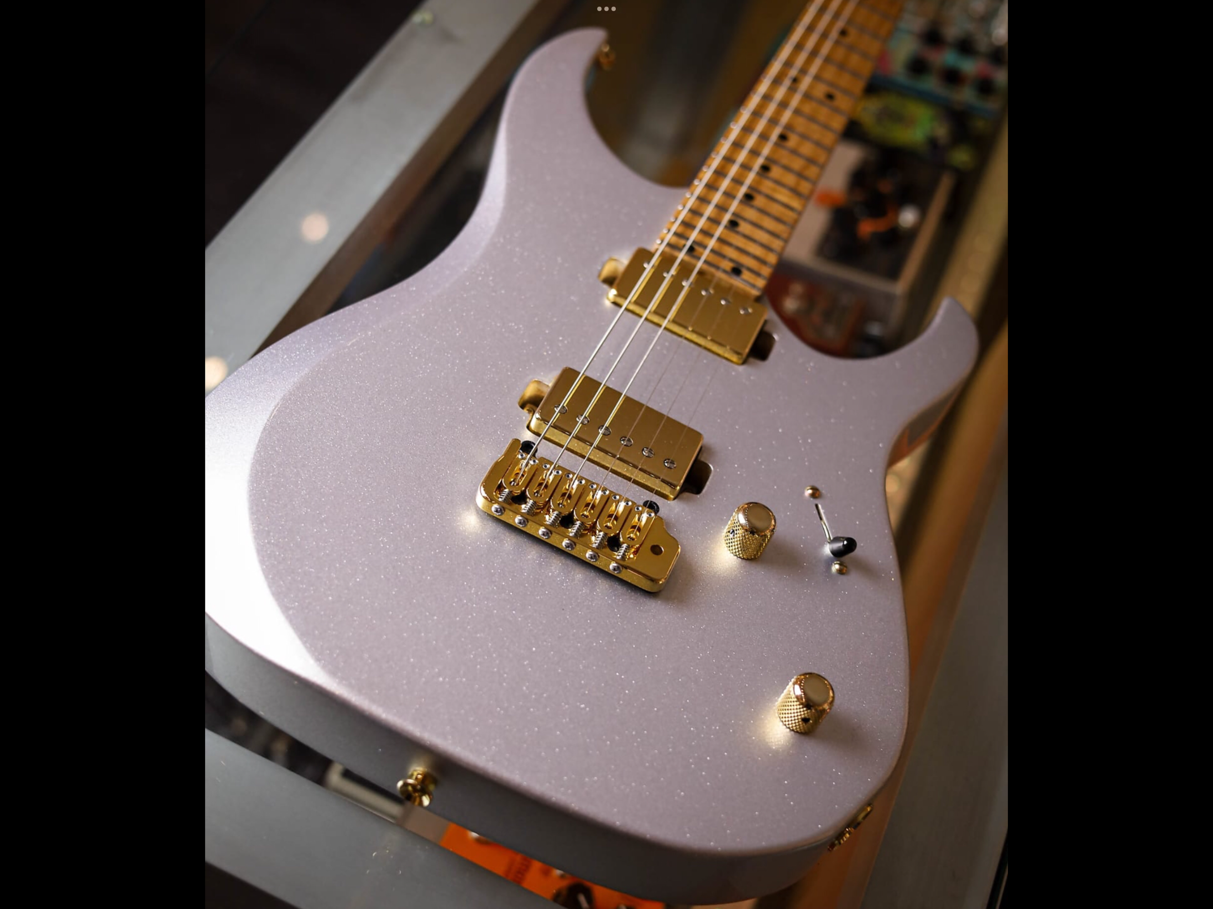 LSL instruments xt4 with silver sparkle finish and gold hardware