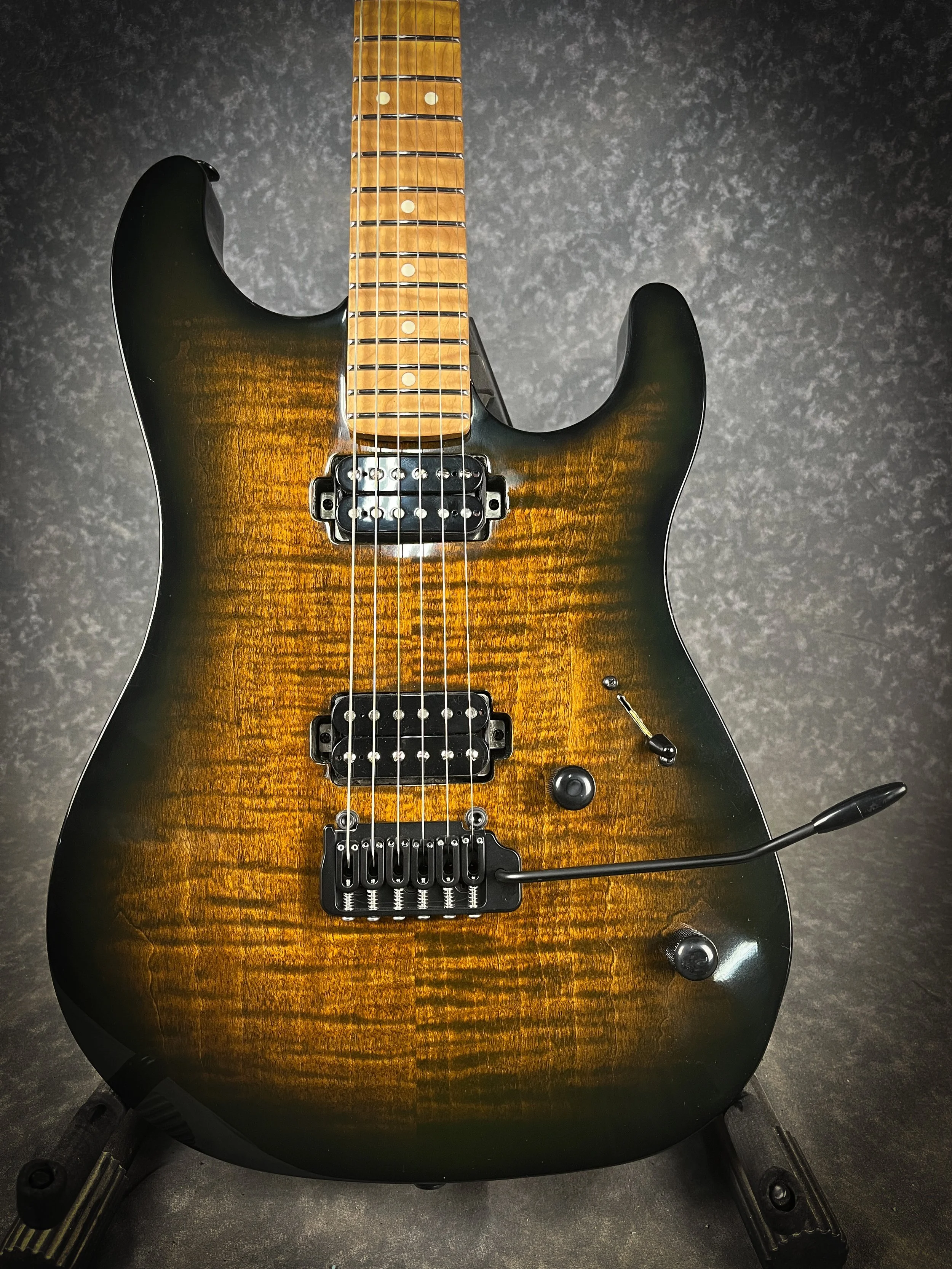 LSL Instruments XT models are modern super s style guitars with 22 or 24 frets and loads of exotic upgrade options. Cocobolo and black Limba, mahogany, quilted maple and custom finishes are common. Ebony or pale moon ebony  or macassar ebony availabl