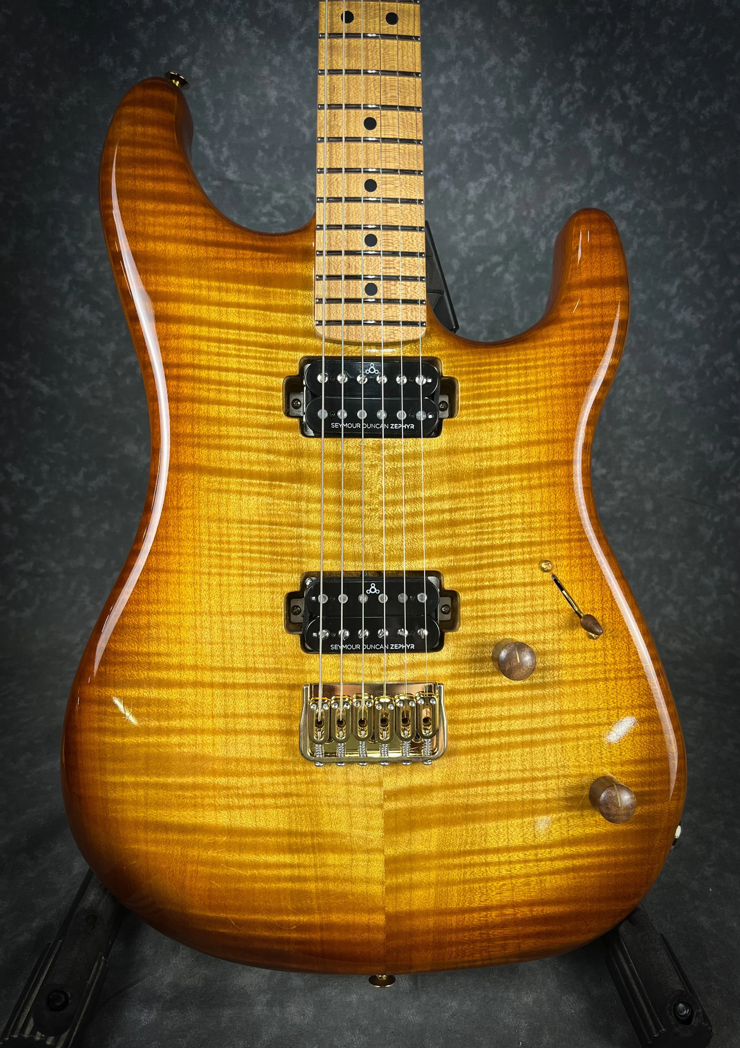 Exotic lsl instruments xt2 with 5A grade flame maple top and neck