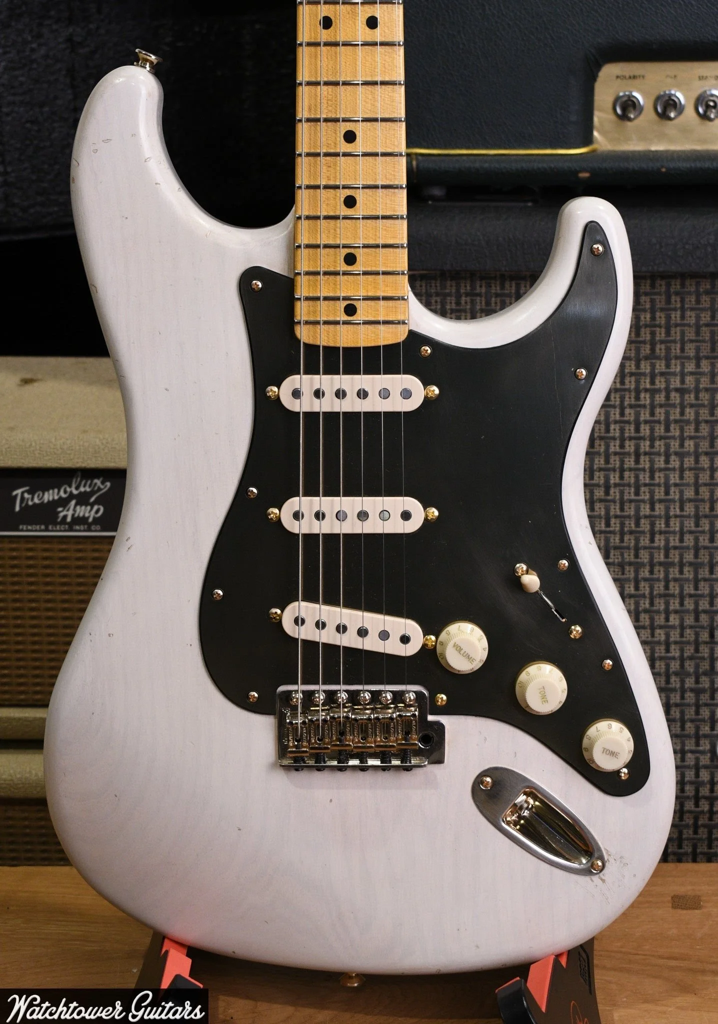 Chris Fleming Series Saticoy in Oly White By LSL Instruments. Sold by Watchtower Guitars 