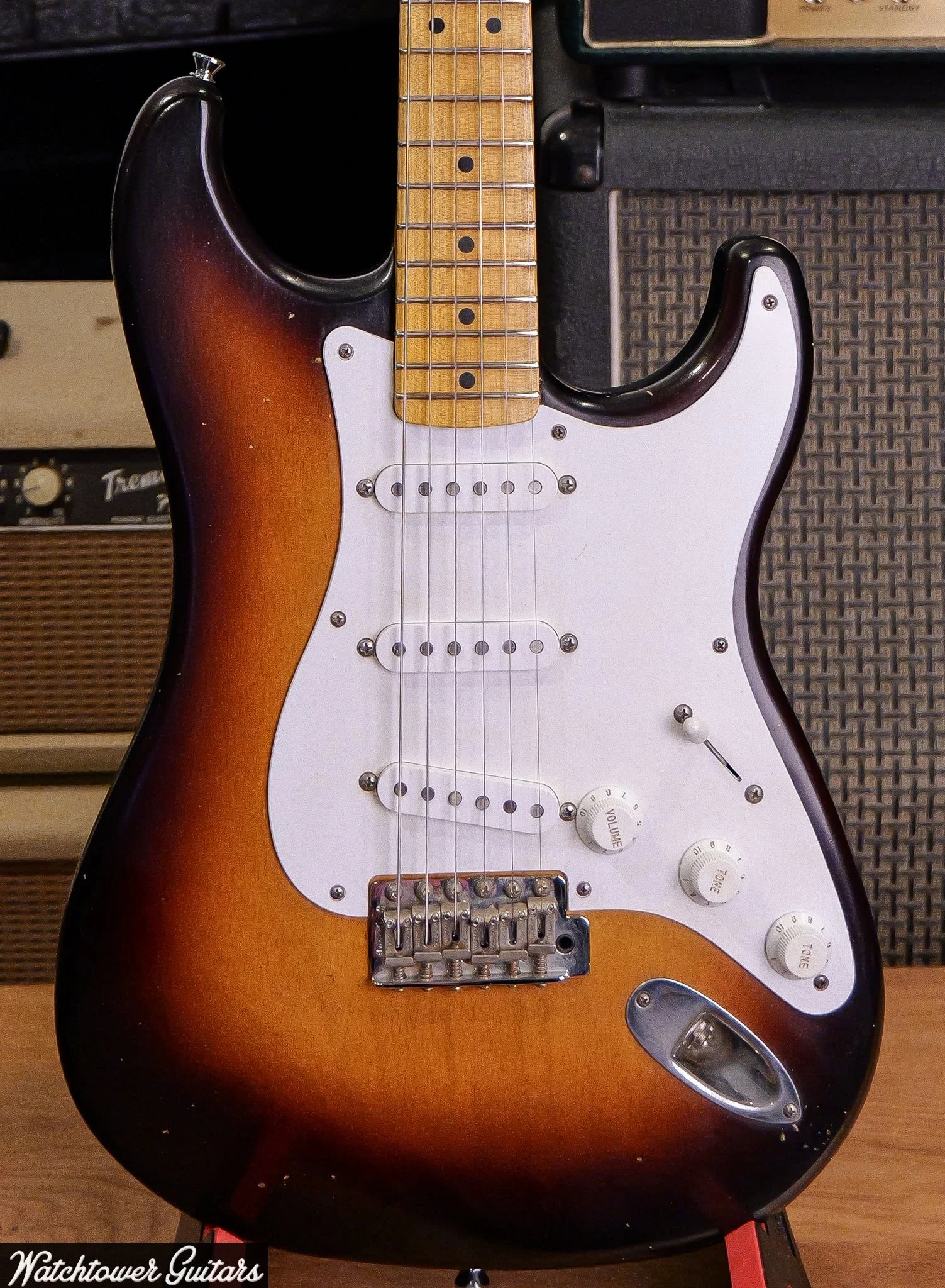 Chris Fleming Series Saticoy in Tobacco Burst By LSL Instruments. Sold by Watchtower Guitars 