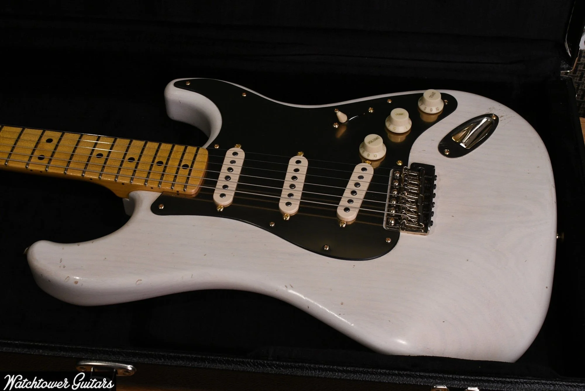 Chris Fleming Series Saticoy in Oly White By LSL Instruments. Sold by Watchtower Guitars 