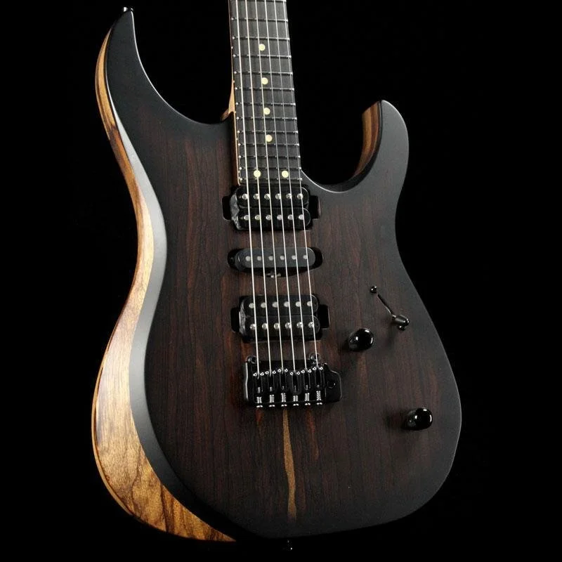 Zyricote 24 fret exotic guitar by lsl instruments Black limba black hardware hipshot hardware