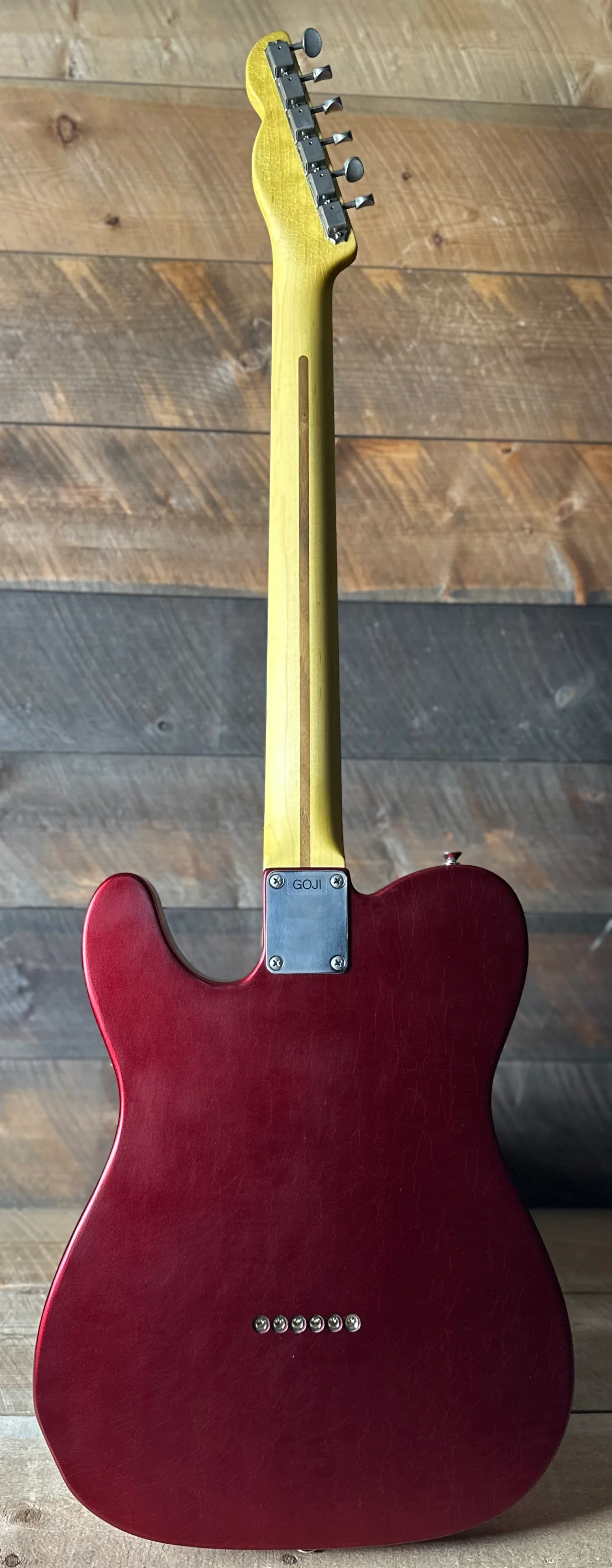 Chris Fleming Series by LSL Instruments. T bone Candy Apple Red with rosewood  board. Sold By Premier Dealer Quimper Sound