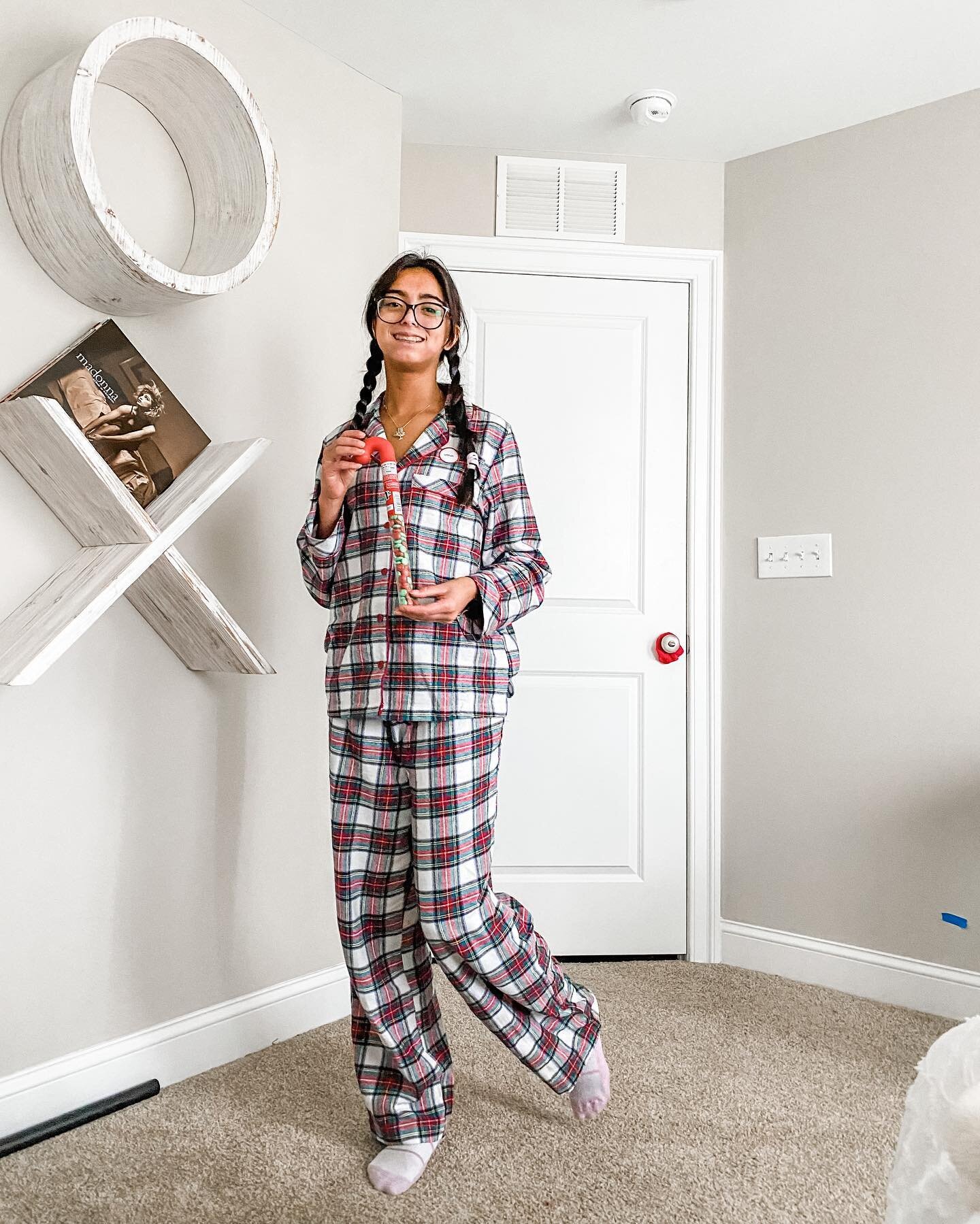 Family Traditions: Christmas PJs 
Ever since the kids were little I would get matching pjs for us all, yep, I&rsquo;m one of those cheesy moms 🤣 and on Christmas Eve I would put the pjs and a M&amp;M candy cane for them on their beds. This year I wa