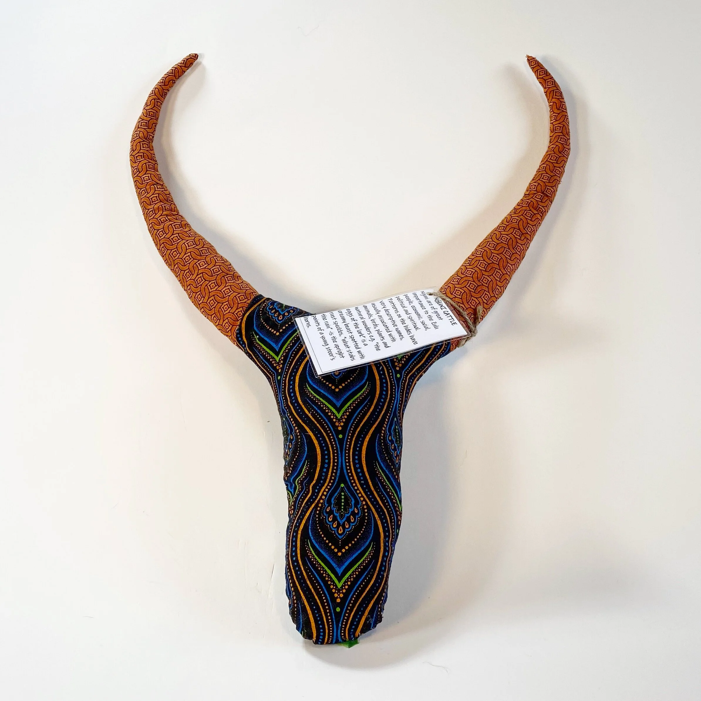 Handmade Shweshwe cloth Nguni Heads