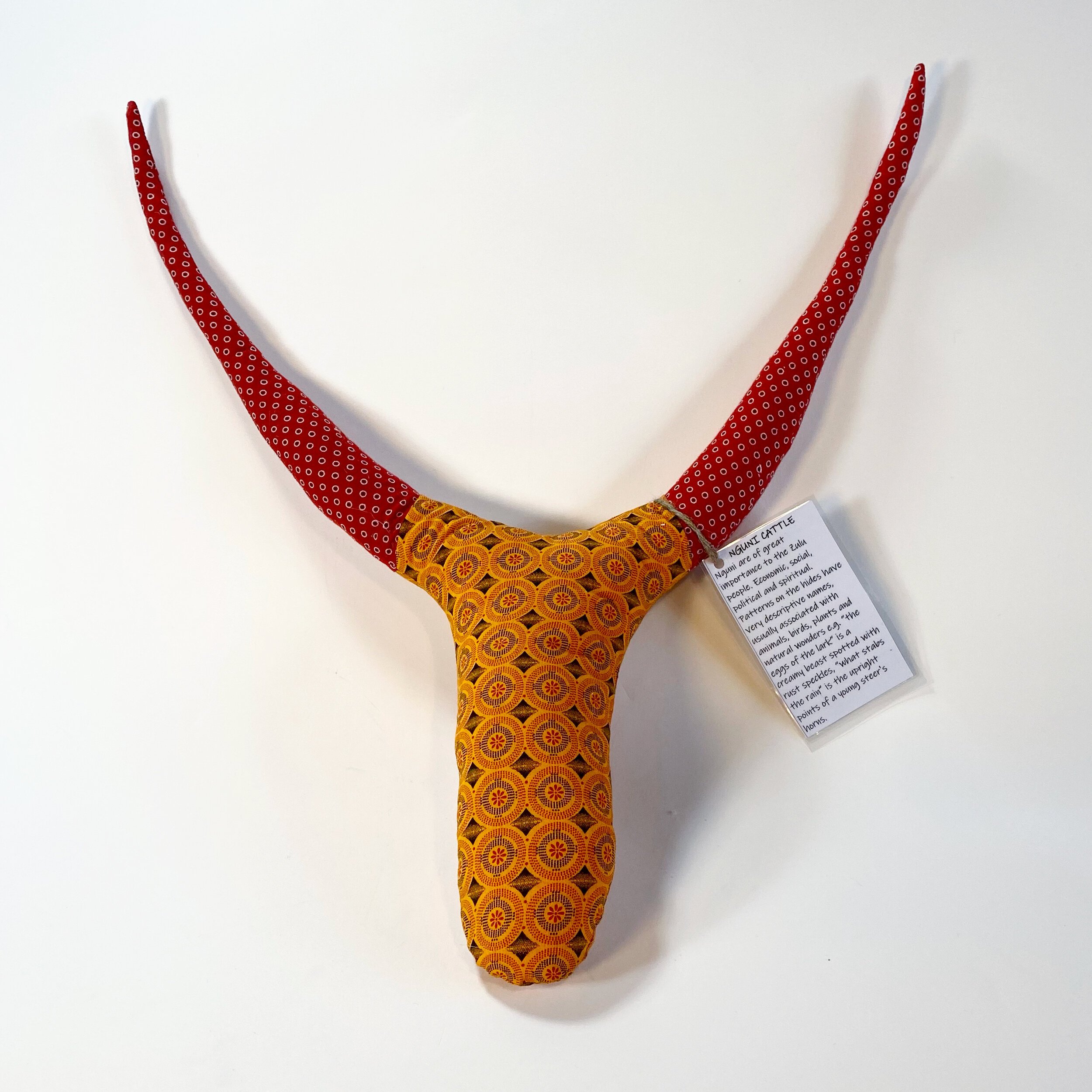 Handmade Shweshwe cloth Nguni Heads