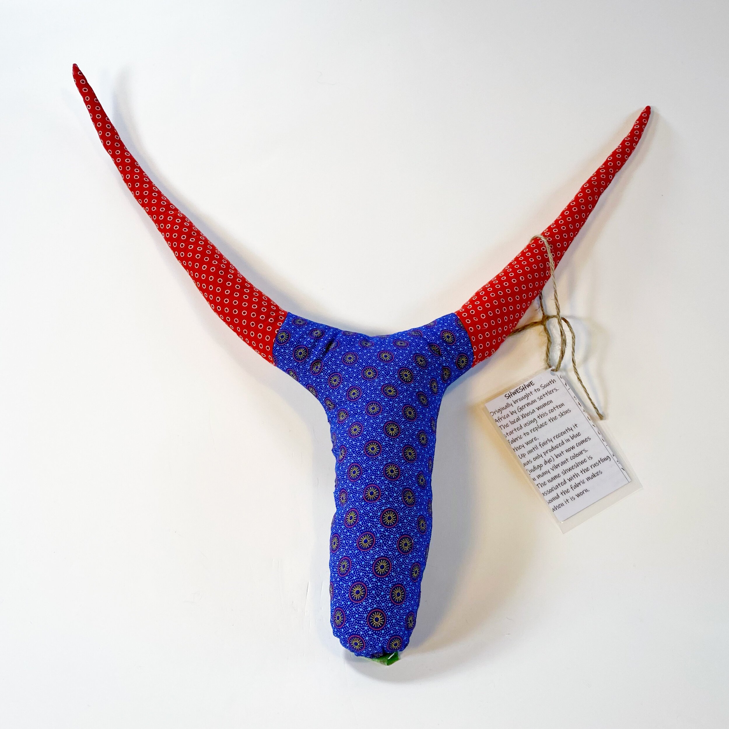 Handmade Shweshwe cloth Nguni Heads