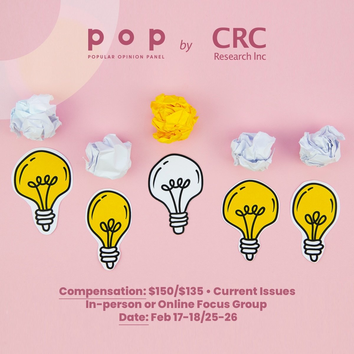 Hey Nova Scotia
 
We are conducting a paid in-person or online focus group on the topic of current issues.
 
More info, including the pre-screening survey, can be found at the link in our bio ‼️
 
[Image description: The background is pink. There are