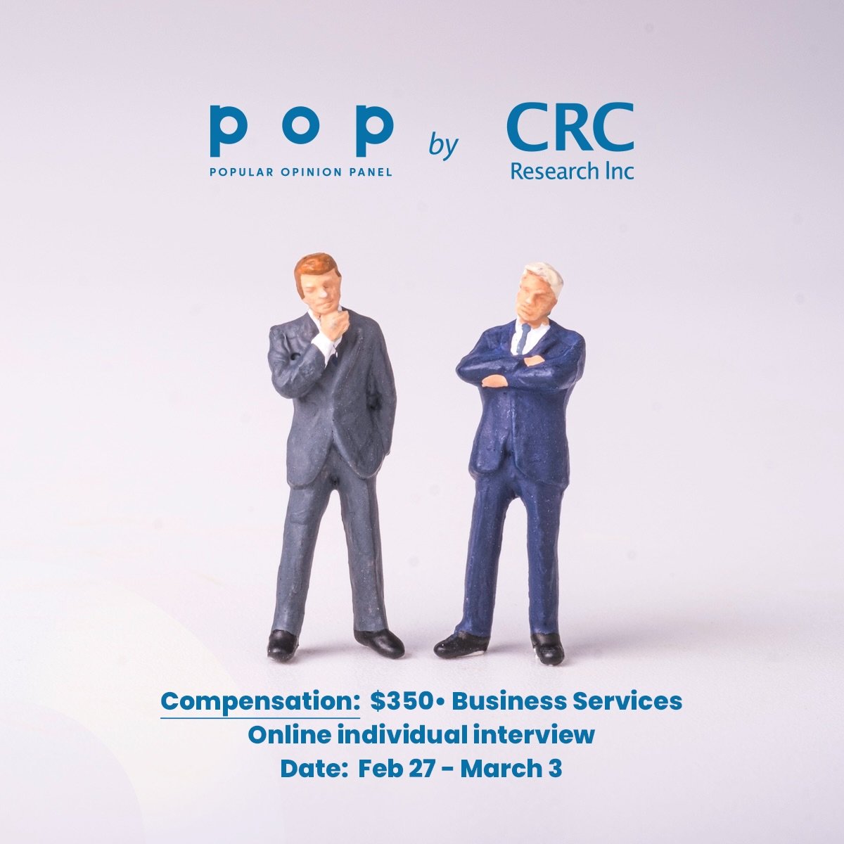 We are looking for your genuine opinion.
 
We are conducting a paid online individual interview on the topic of business services.
 
More info, including the pre-screening survey, can be found at the link in our bio ‼️
 
[Image description: The backg