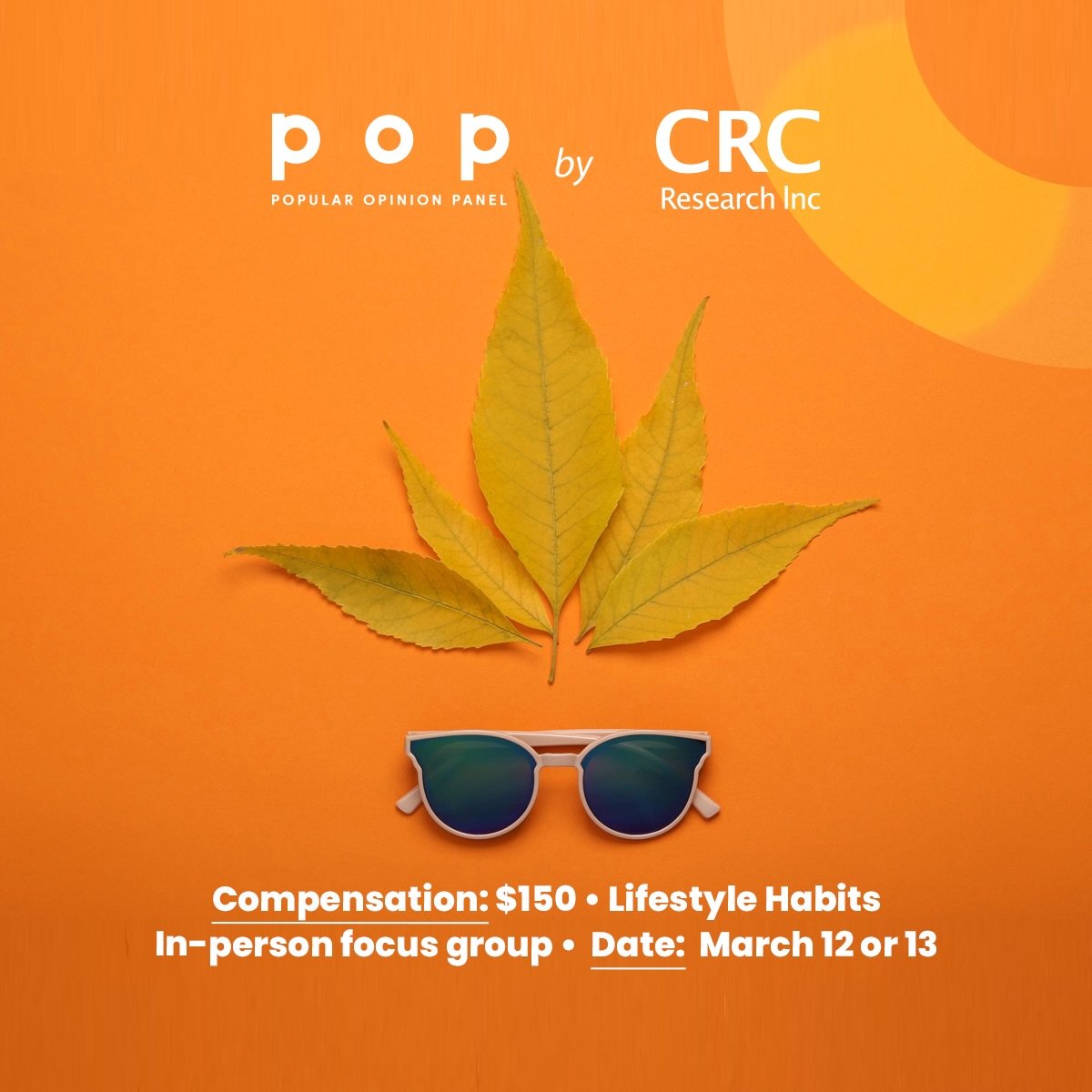 We want to hear about your lifestyle habits
 
We are conducting a paid in-person focus group on the topic of lifestyle habits.
 
More info, including the pre-screening survey, can be found at the link in our bio ‼️
 
[Image description: The backgroun