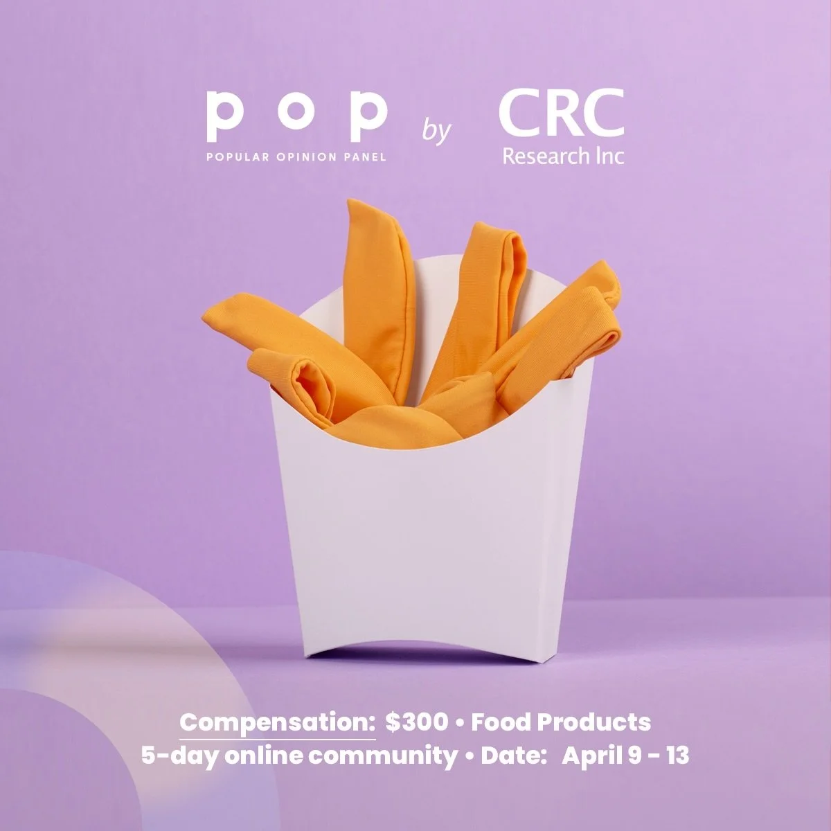 What are your favorite food products? 
 
We are conducting a online community  on the topic of food products.
 
More info, including the pre-screening survey, can be found at the link in our bio ‼️
 
[Image description: The background is lilac. There