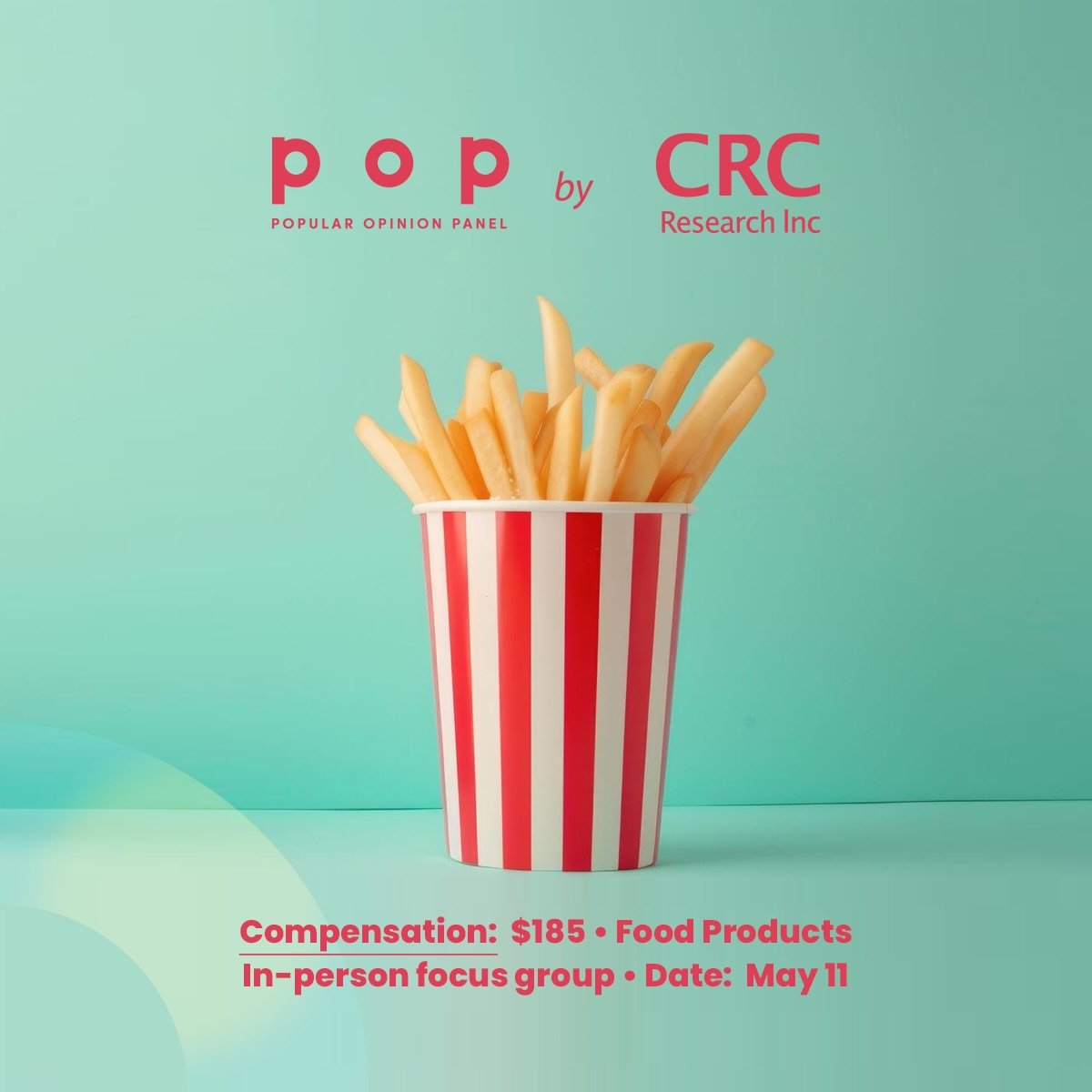 Hello Vancouver
 
We are conducting a paid in-person focus group on the topic of food products.
 
More info, including the pre-screening survey, can be found at the link in our bio ‼️
 
[Image description: The background is pink. There are some Frenc