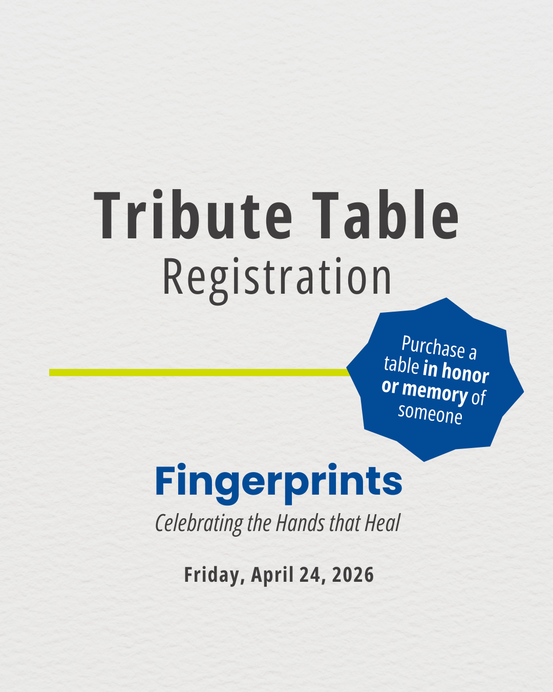 2026 Celebration Event - Tribute Table (up to 8 guests)