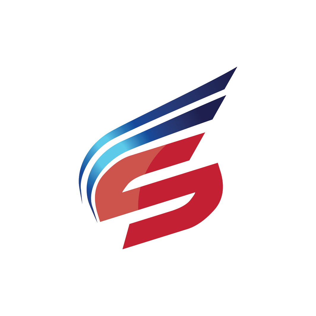 SHS Foundation Icon - Large Red S with blue swoosh on top
